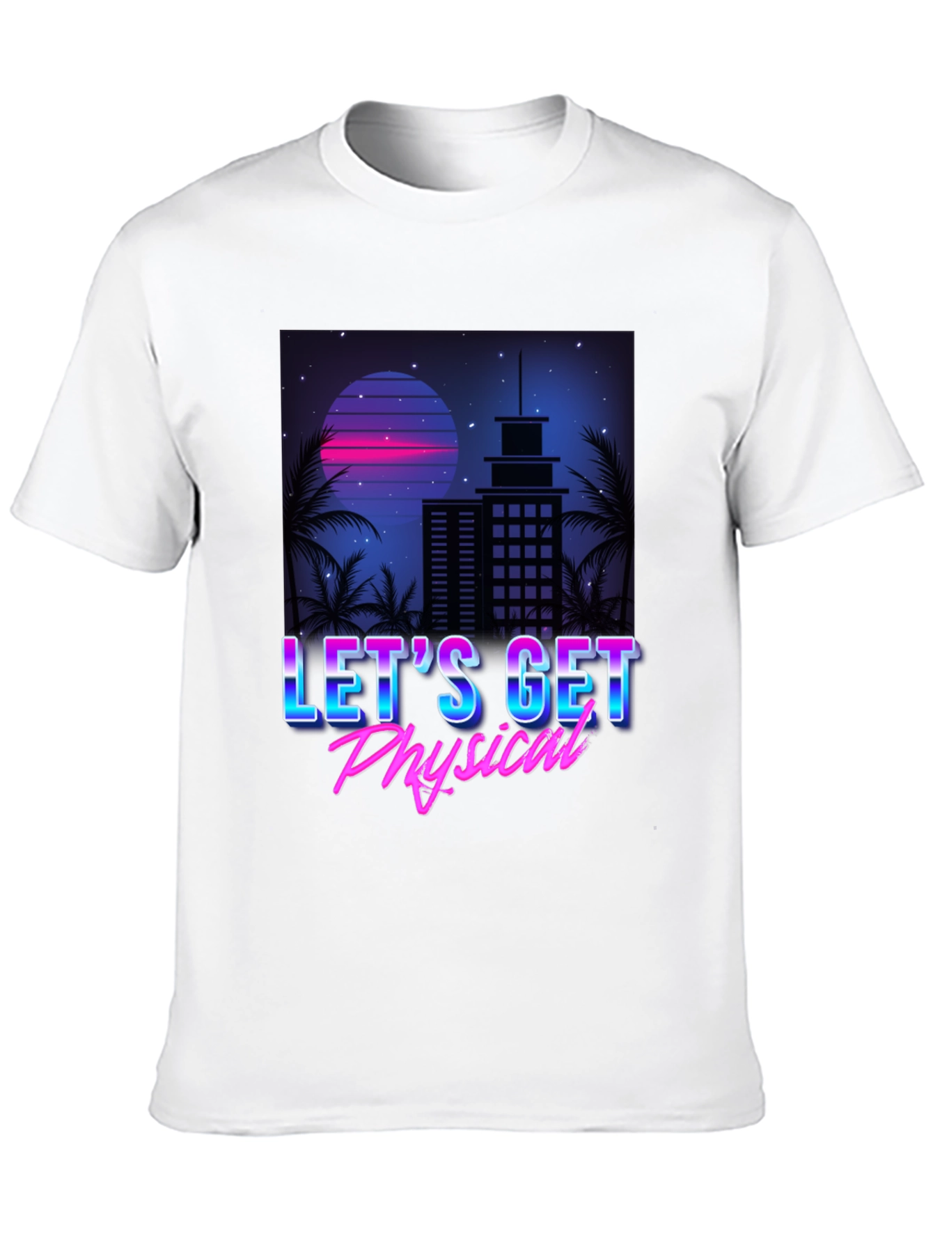 Retro Lets Get Physical Graphic T-Shirt