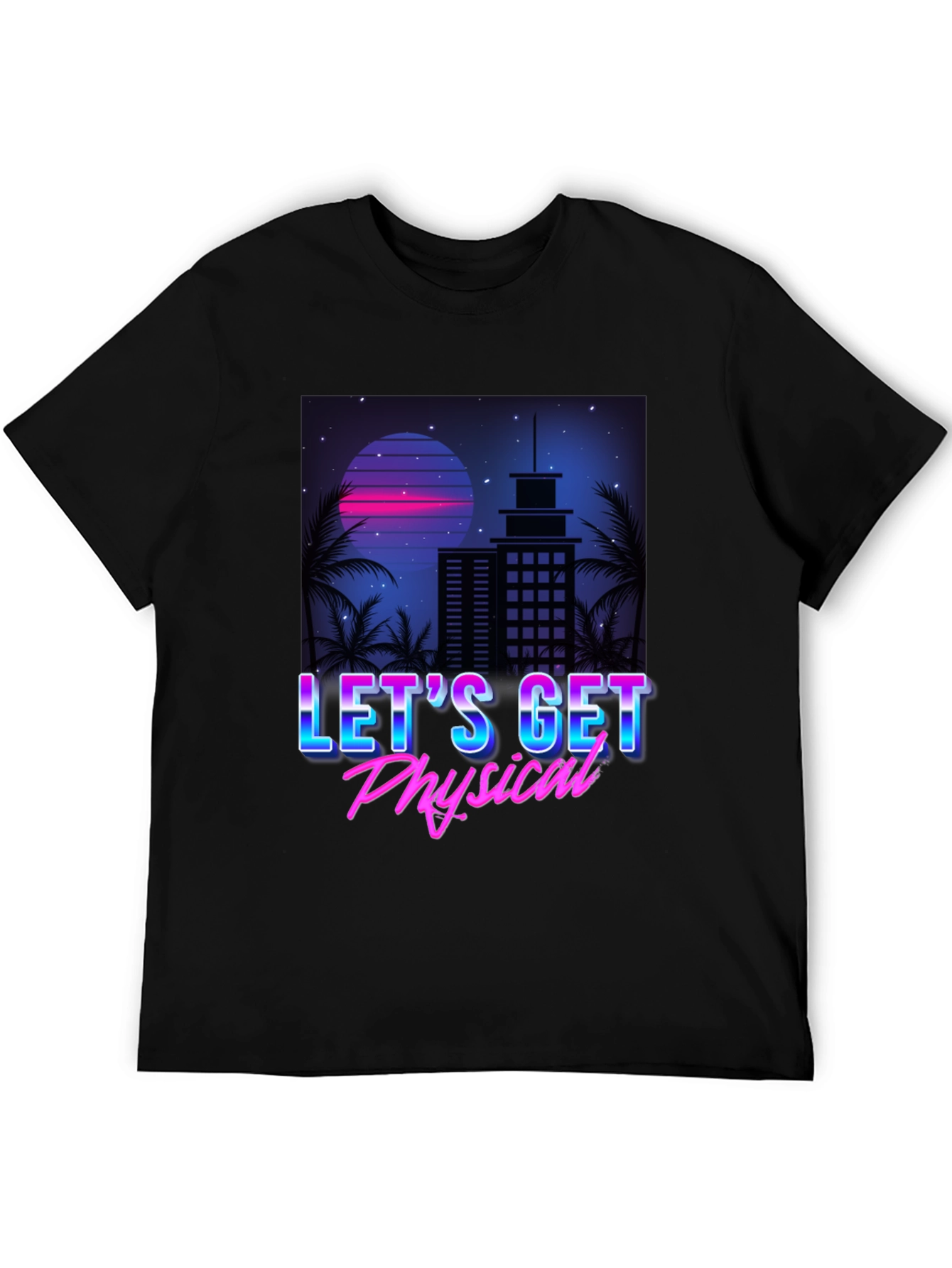 Retro Lets Get Physical Graphic T-Shirt