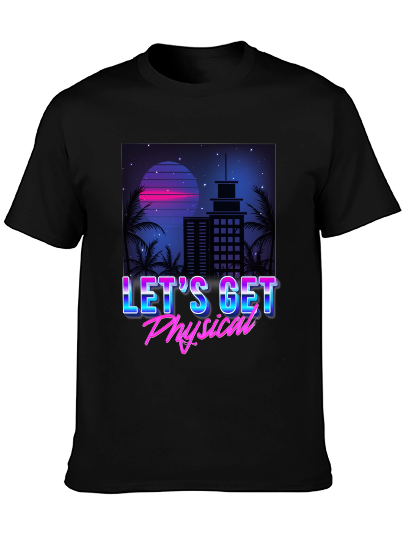 Retro Lets Get Physical Graphic T-Shirt