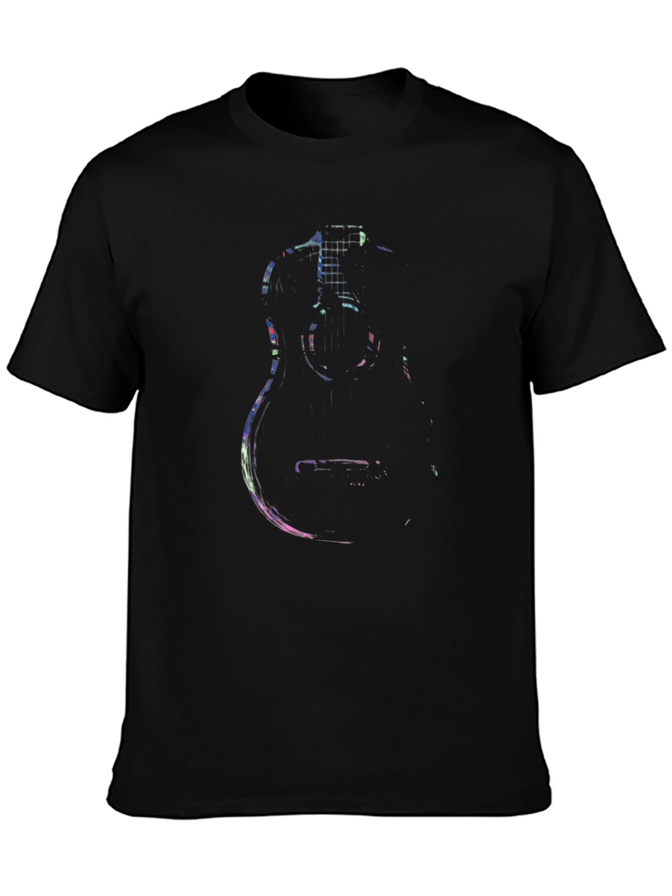 Guitar Graphic Black Tee - Music Lovers Essential