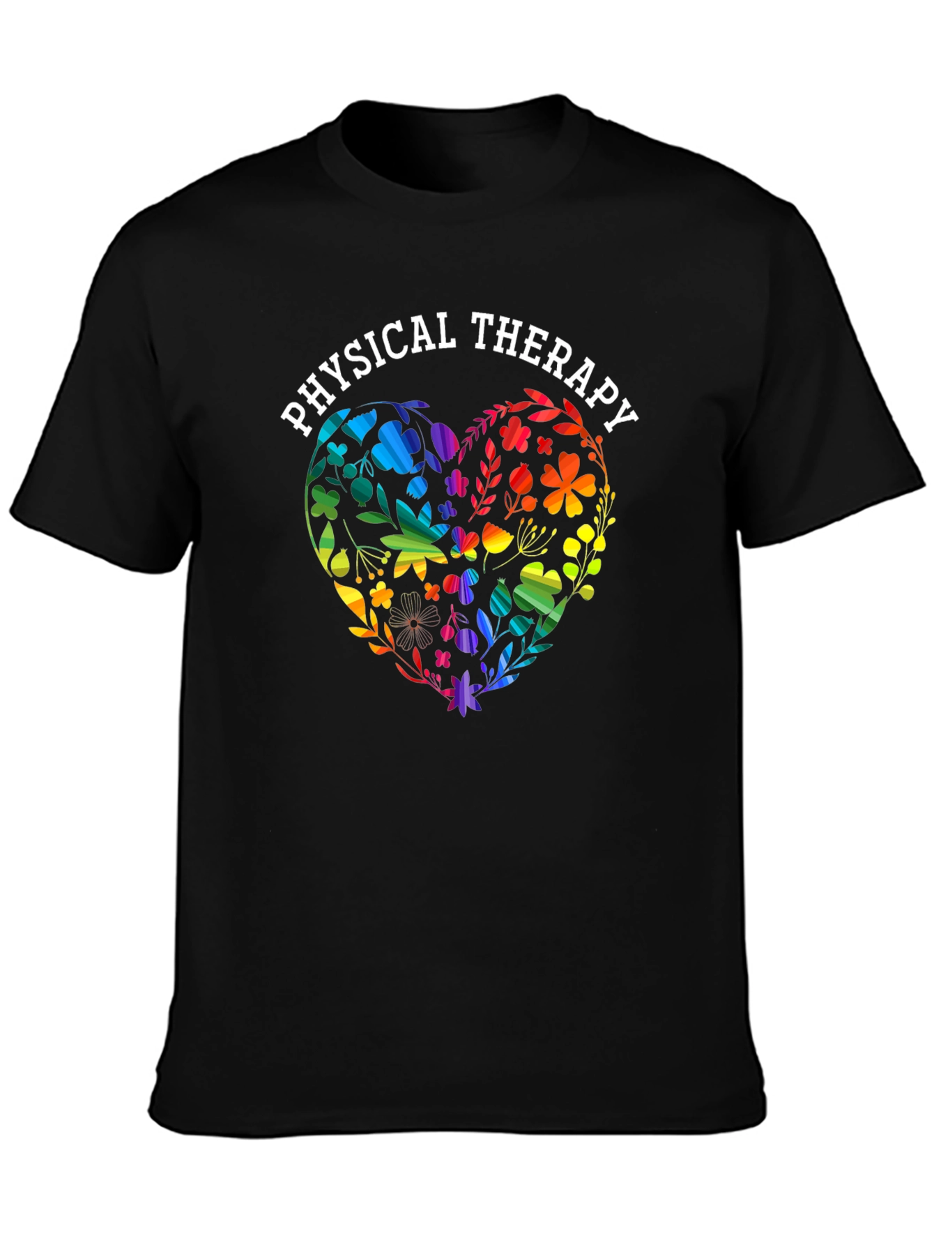 Physical Therapy Heart Floral T-Shirt