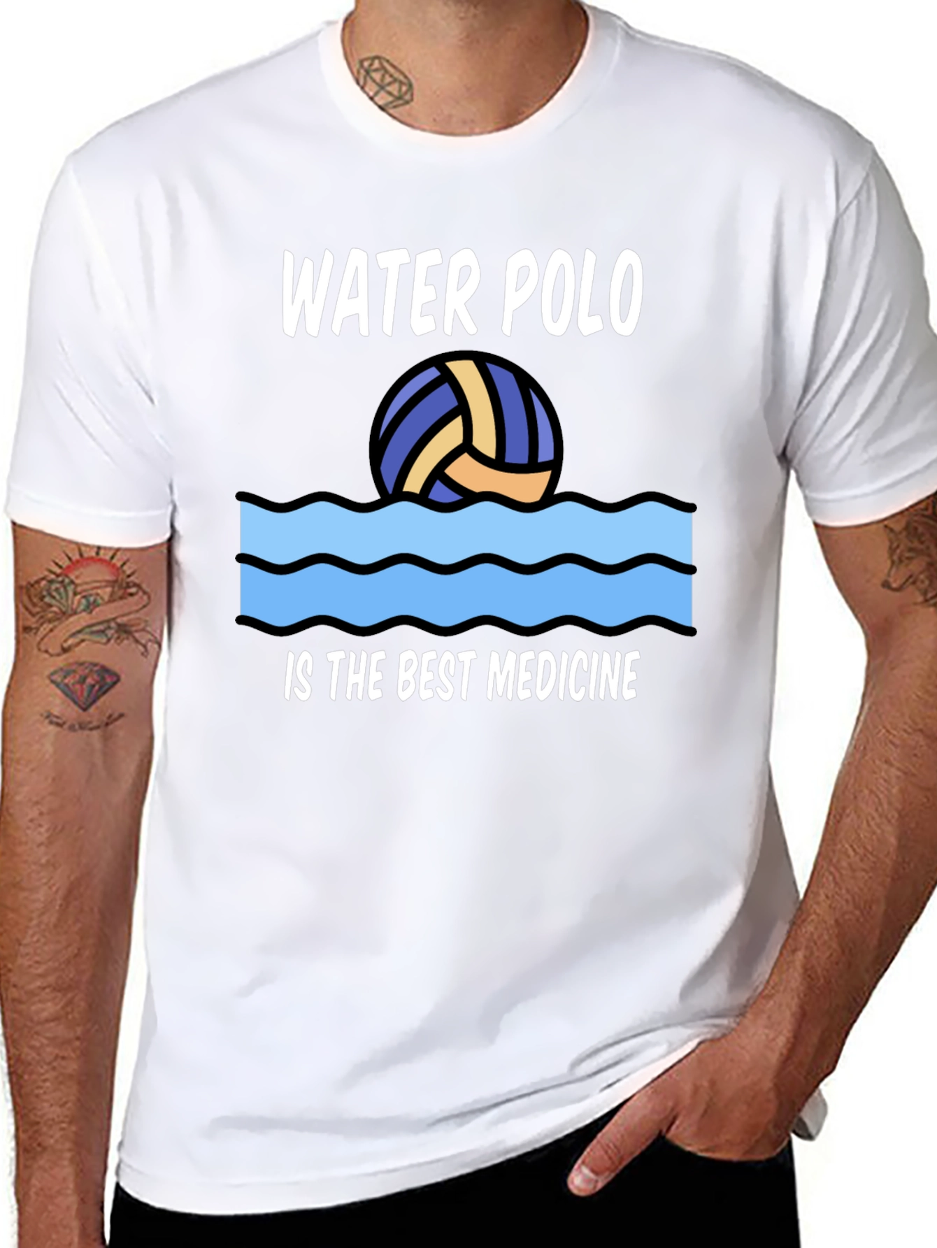 Water Polo Best Medicine Graphic T-Shirt
