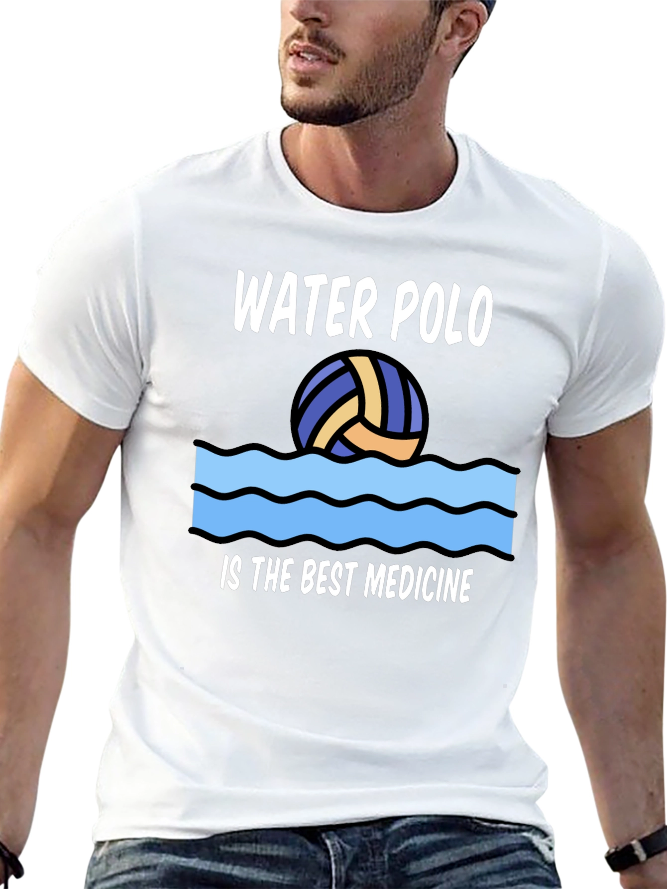 Water Polo Best Medicine Graphic T-Shirt