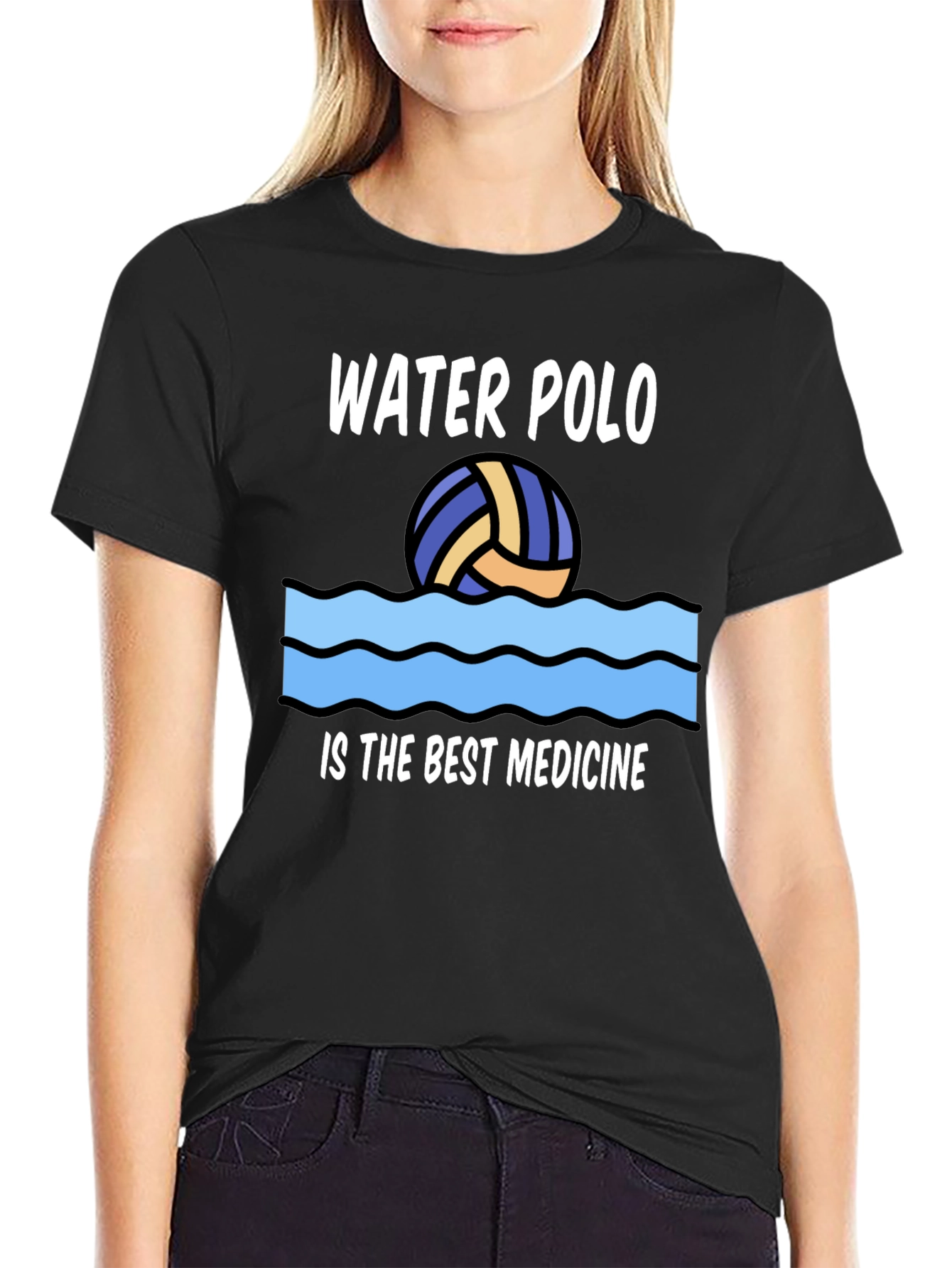 Water Polo Best Medicine Graphic T-Shirt