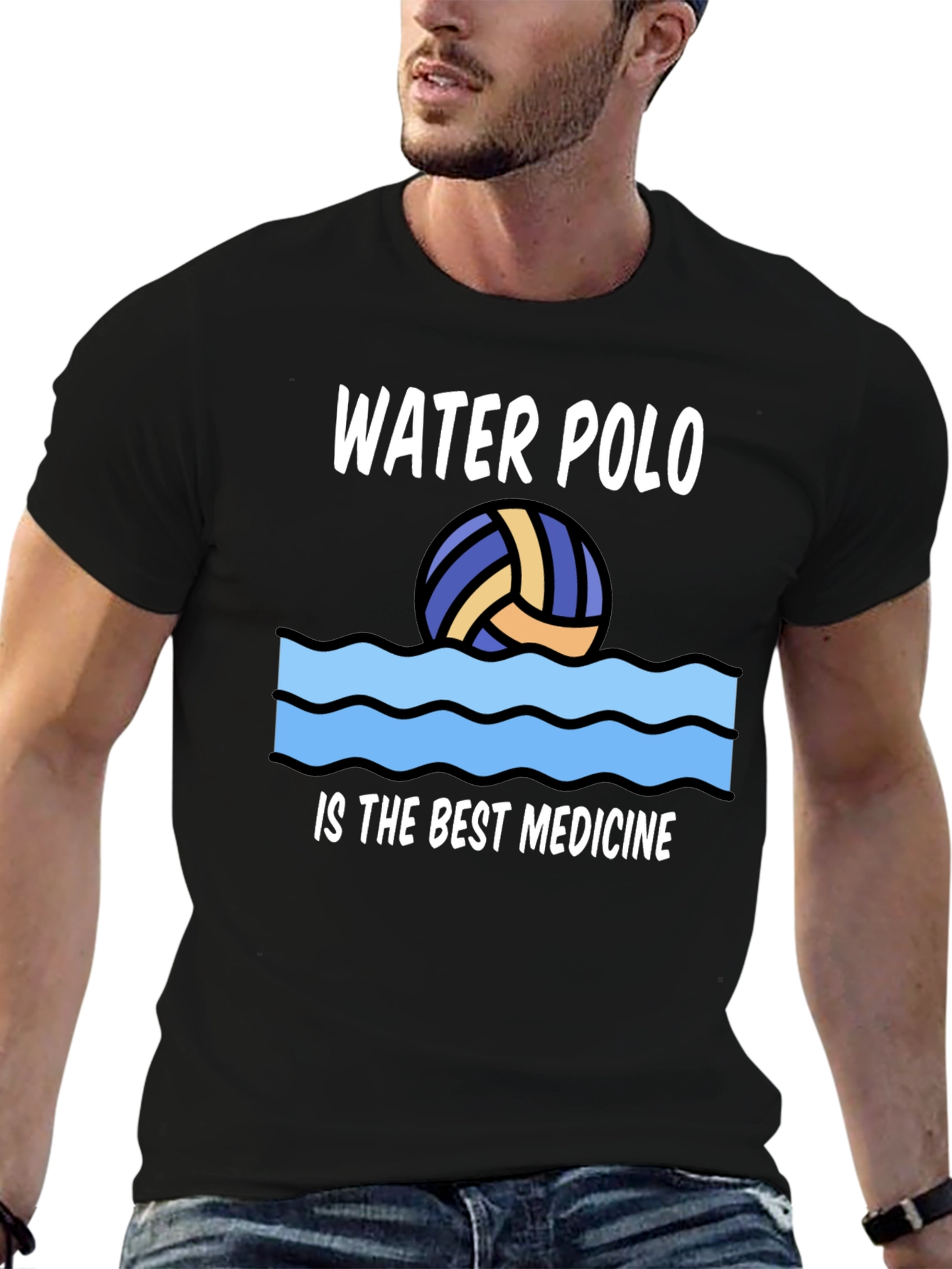 Water Polo Best Medicine Graphic T-Shirt