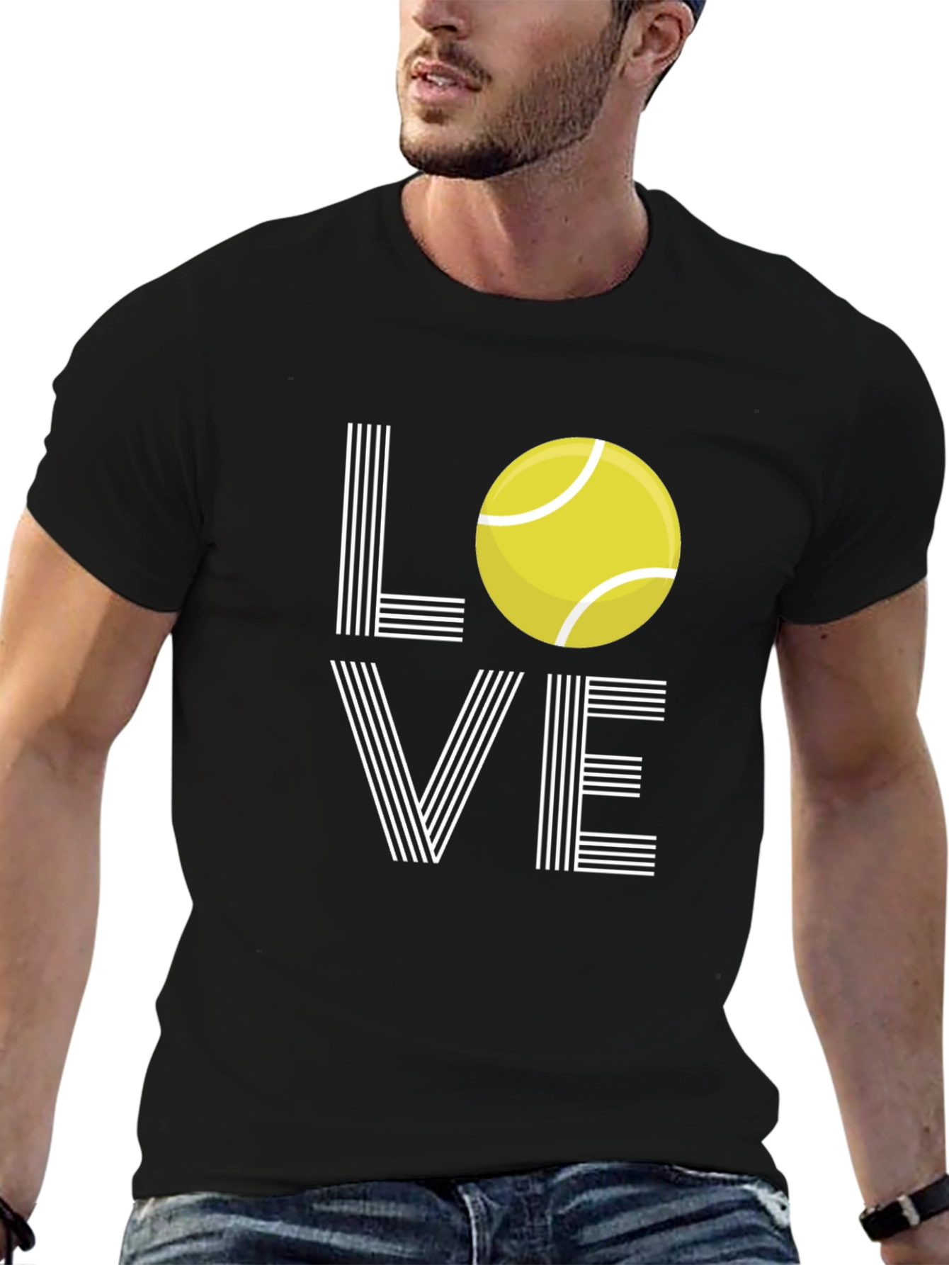 Love Tennis Graphic Tee - Unisex Black T-Shirt