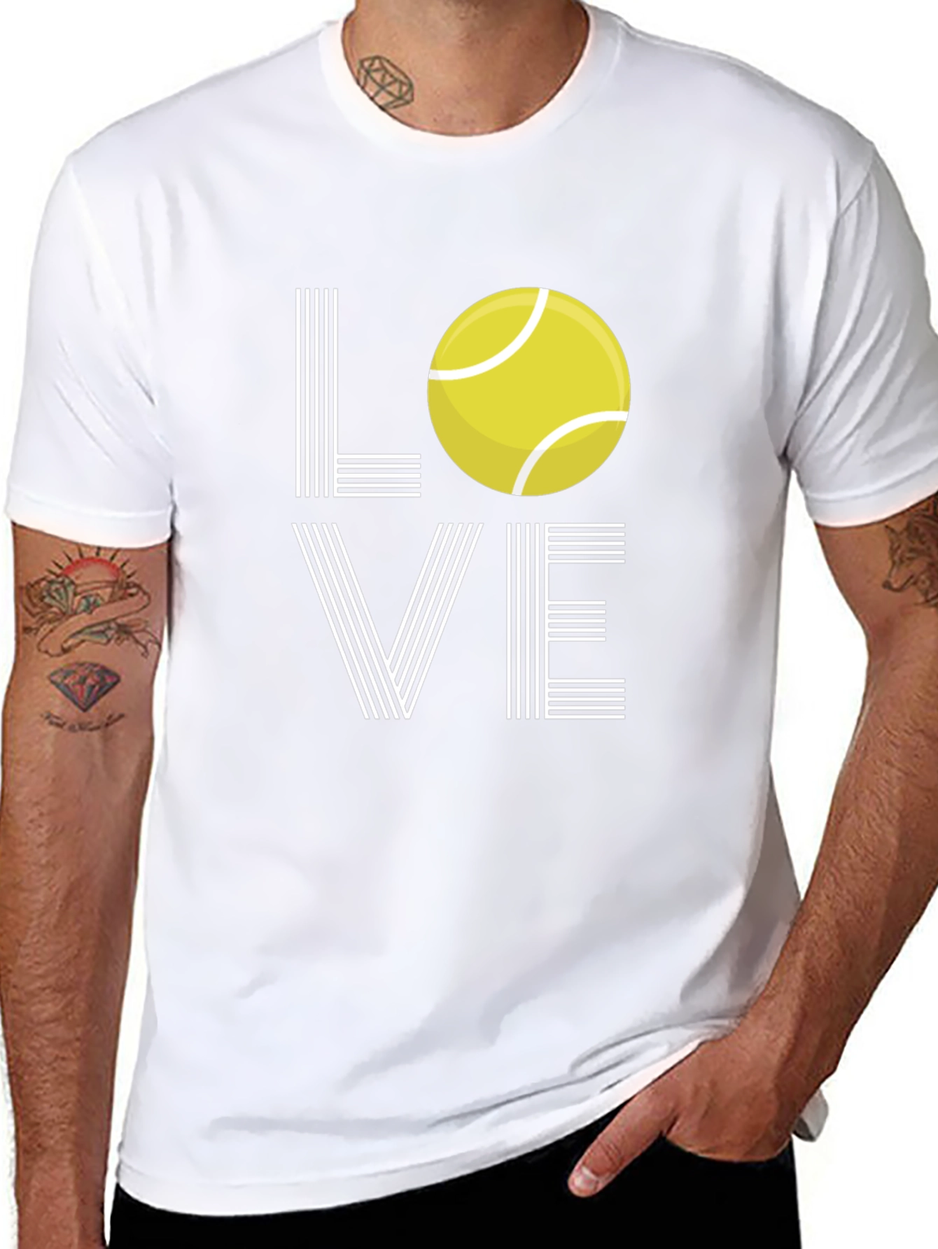 Love Tennis Graphic Tee - Unisex Black T-Shirt