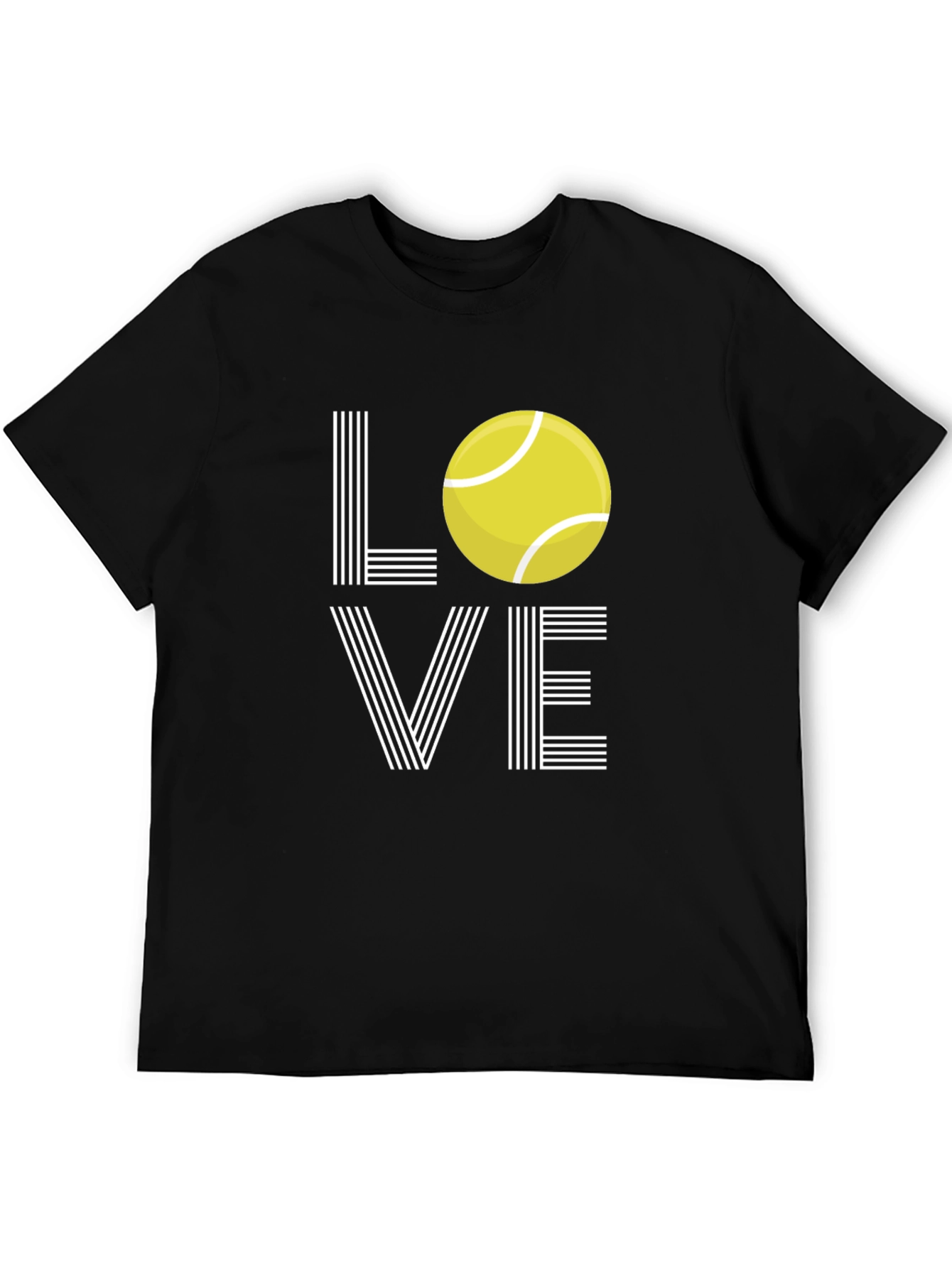 Love Tennis Graphic Tee - Unisex Black T-Shirt