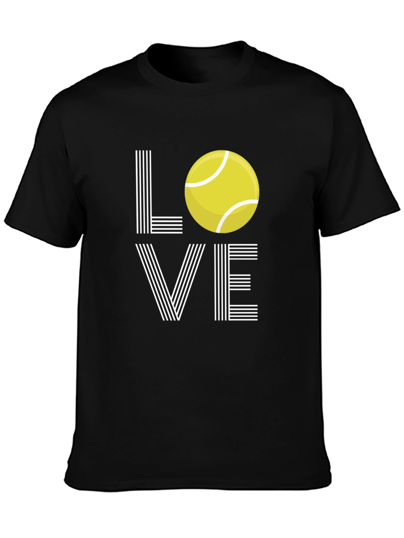 Love Tennis Graphic Tee - Unisex Black T-Shirt