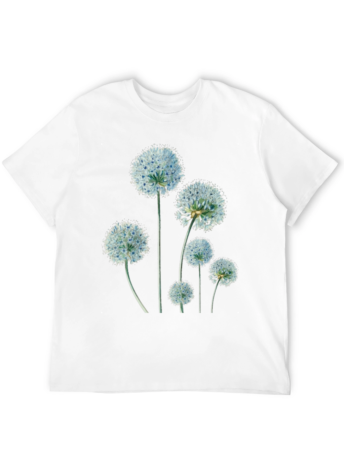 Floral Print Black Crew Neck T-Shirt