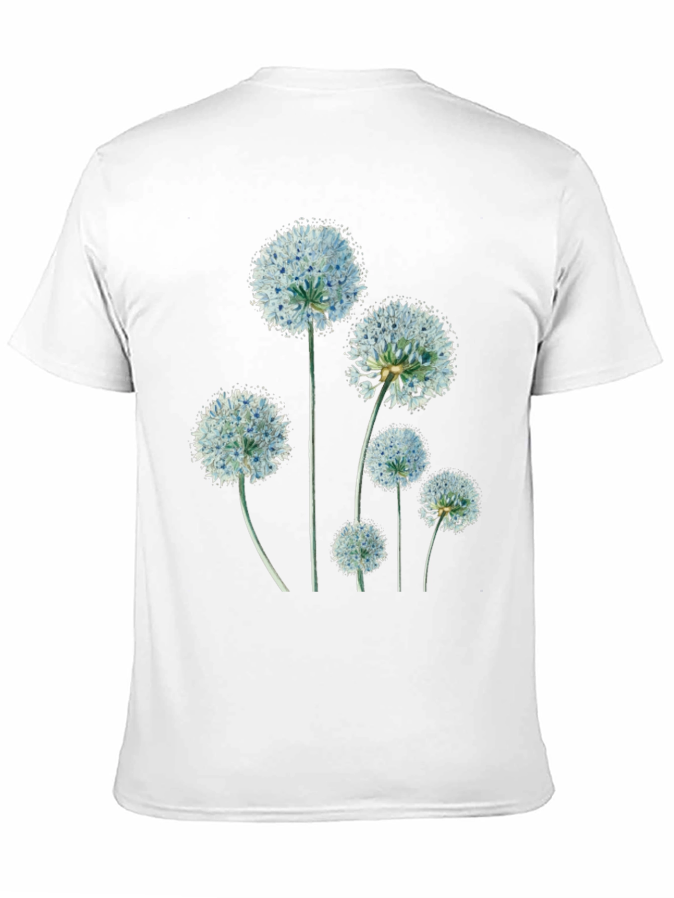 Floral Print Black Crew Neck T-Shirt