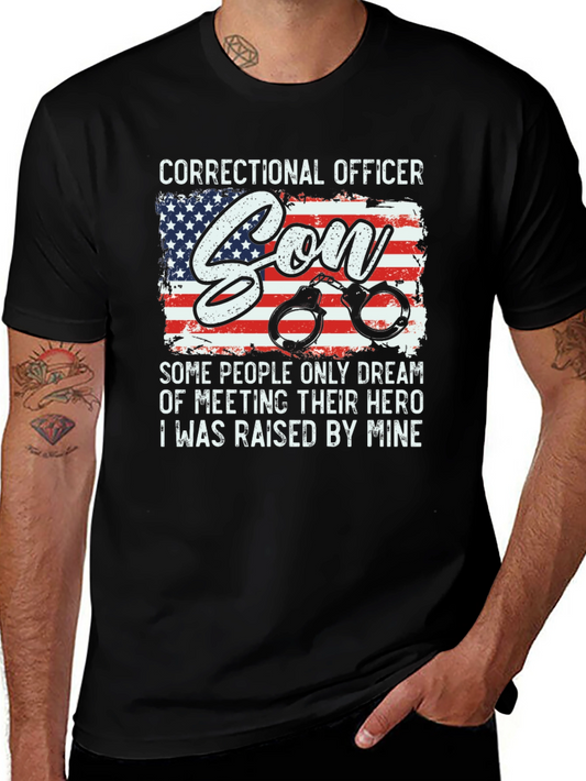 Correctional Officer Son T-Shirt Hero Dad Gift