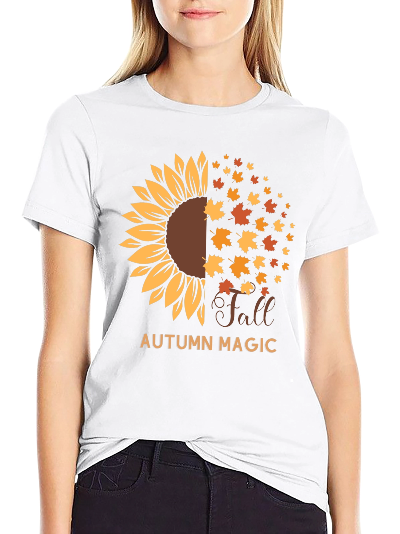 Autumn Magic Sunflower Graphic Tee