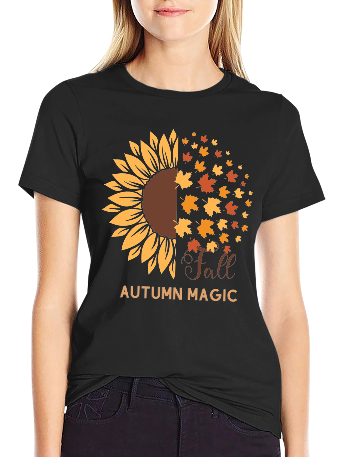 Autumn Magic Sunflower Graphic Tee