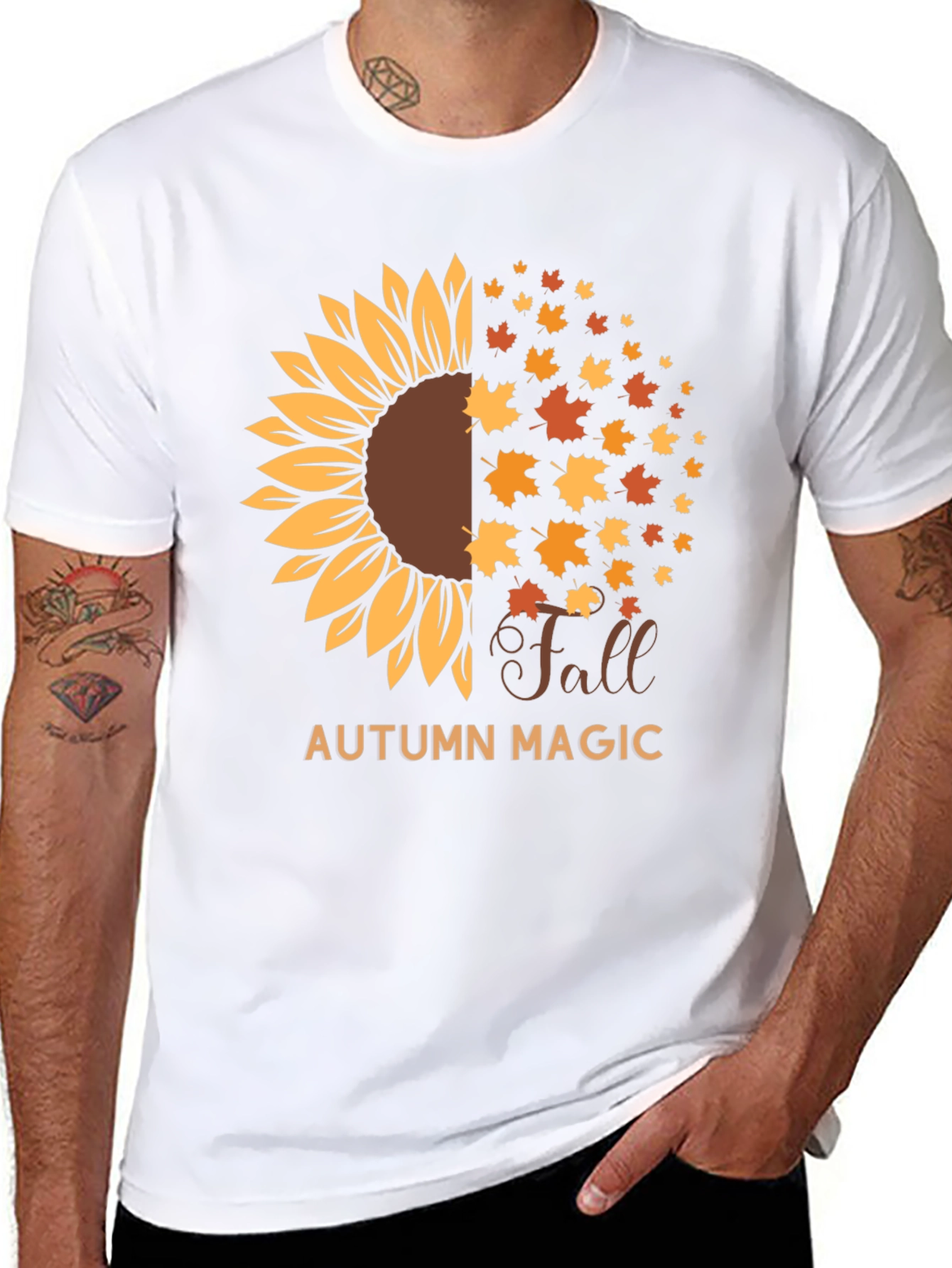 Autumn Magic Sunflower Graphic Tee