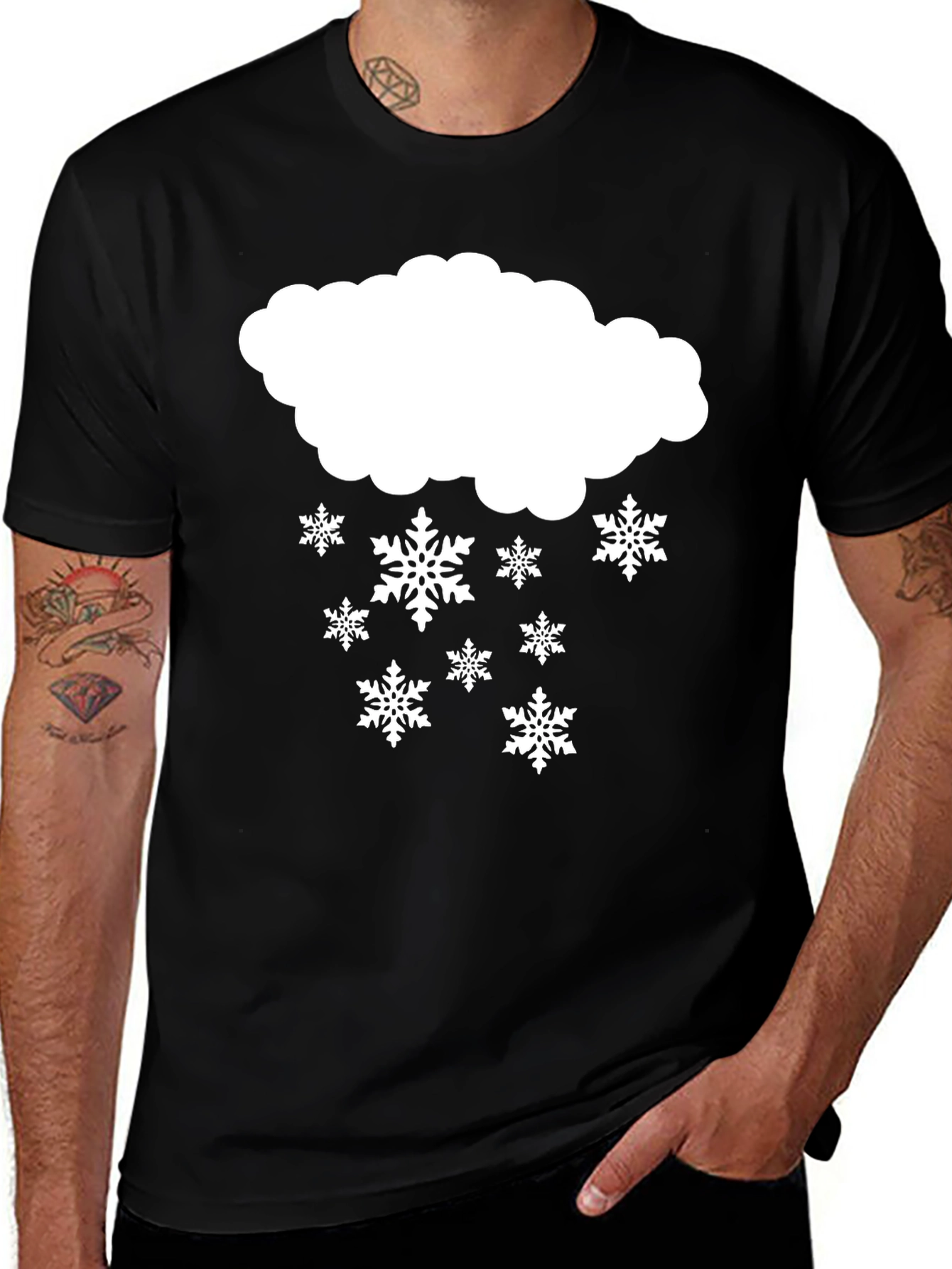 Snowy Weather Black Tee