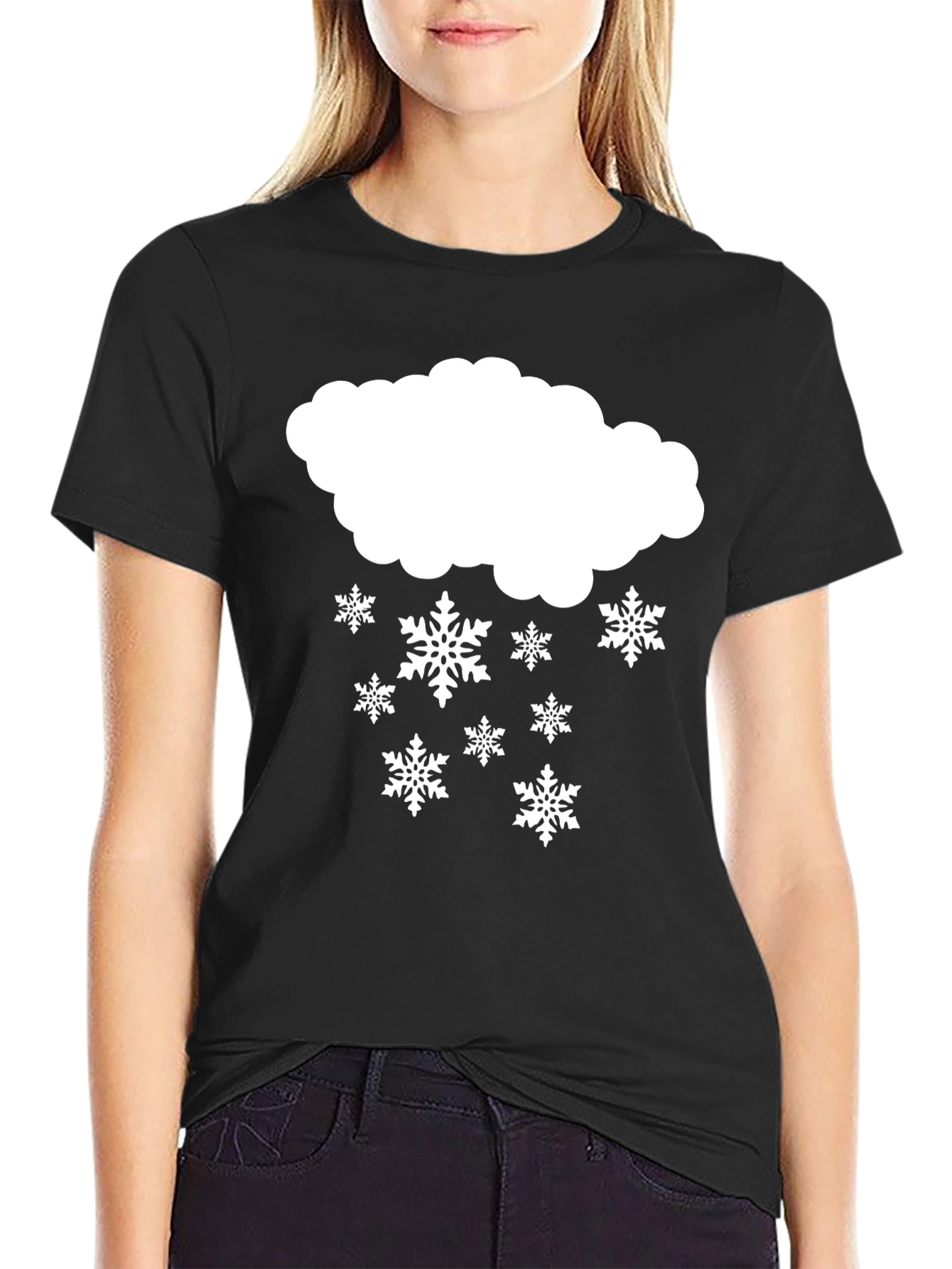Snowy Weather Black Tee