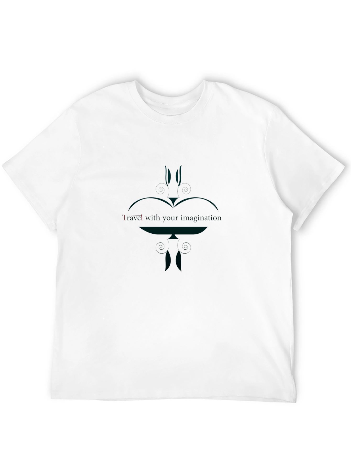 Black Graphic Tee - Travel With Your Imagination