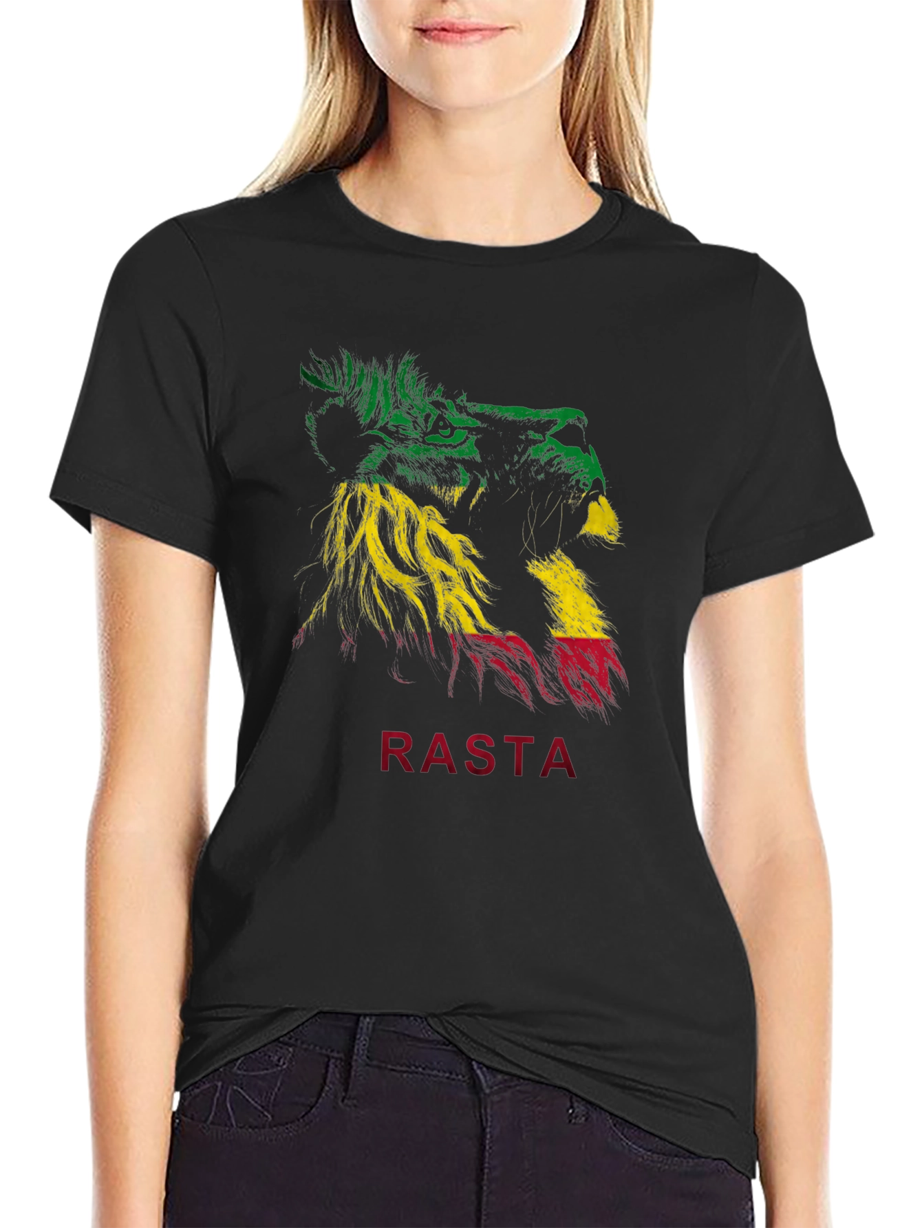 Rasta Lion Graphic T-Shirt - Reggae Inspired Tee