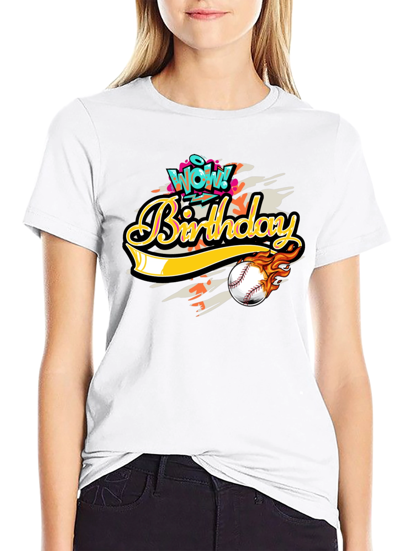 Wow! Birthday Baseball Graphic Tee