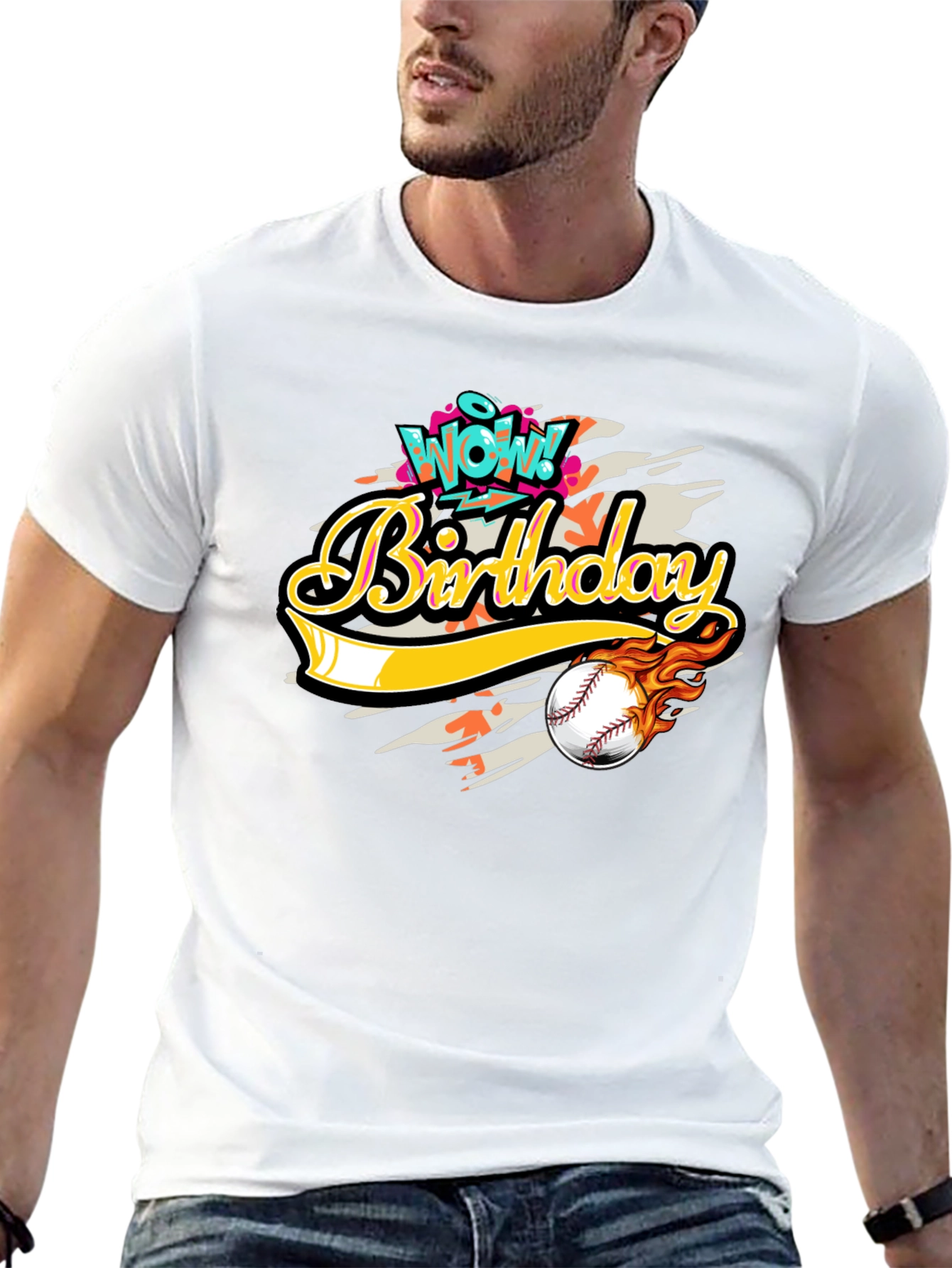 Wow! Birthday Baseball Graphic Tee