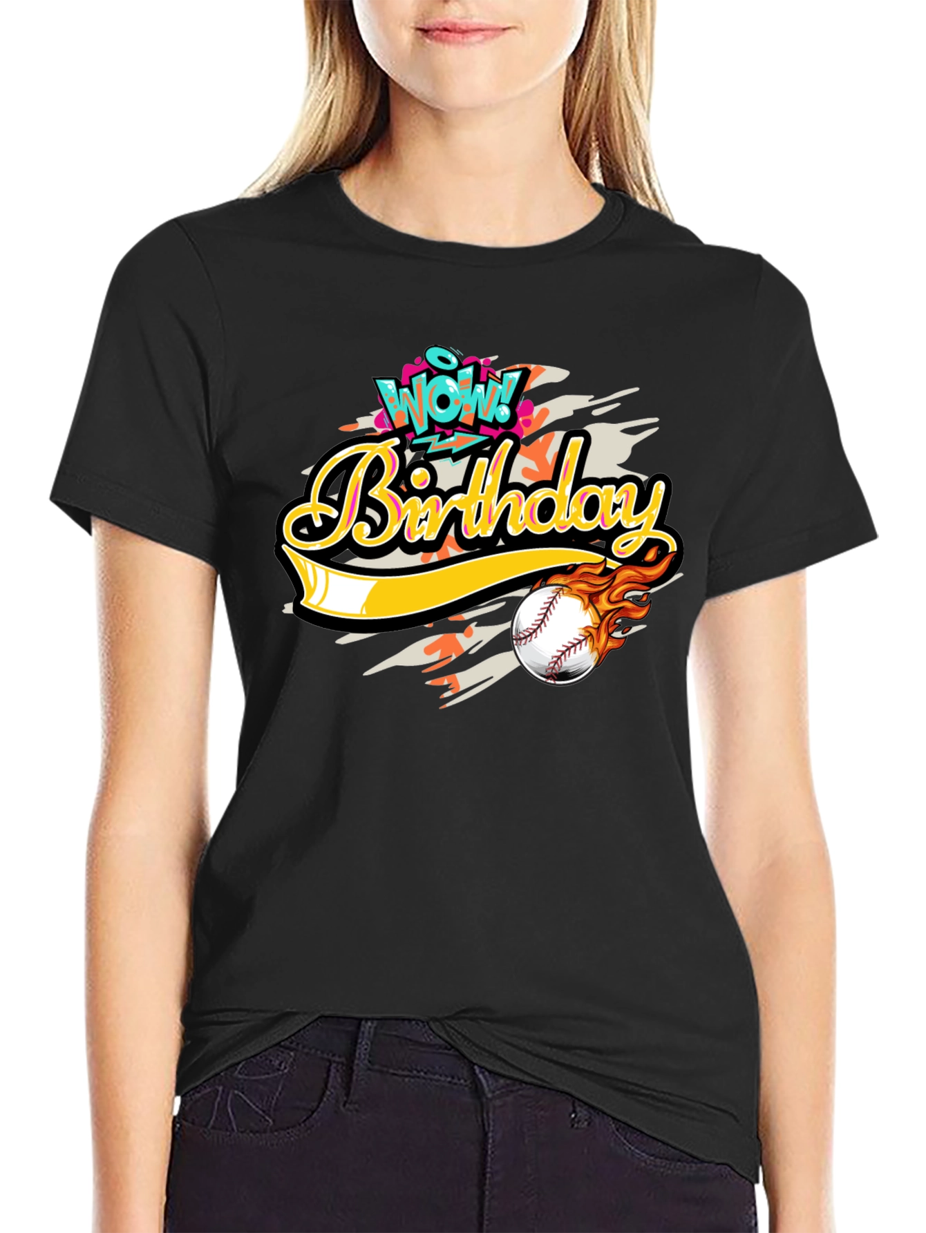 Wow! Birthday Baseball Graphic Tee
