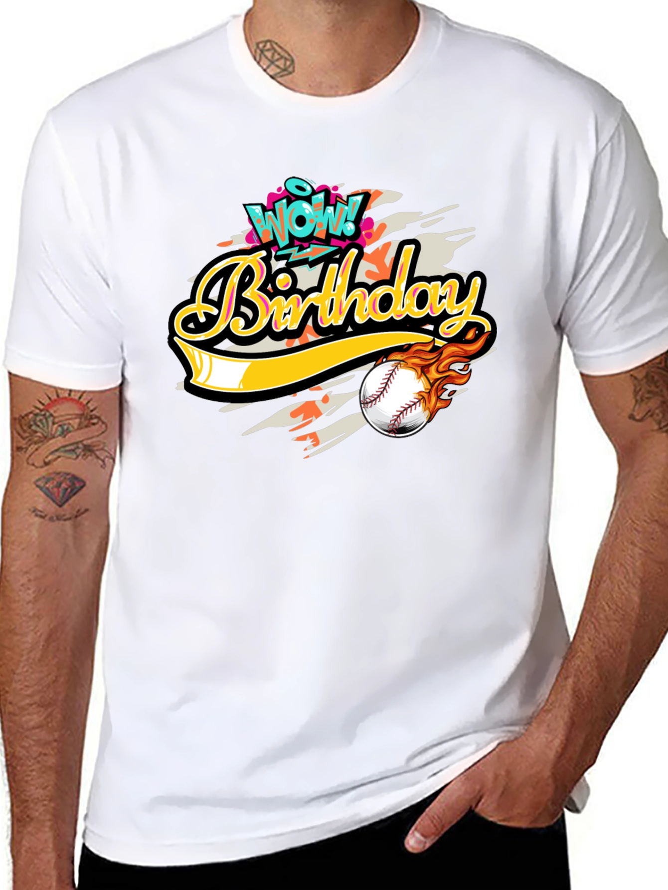 Wow! Birthday Baseball Graphic Tee