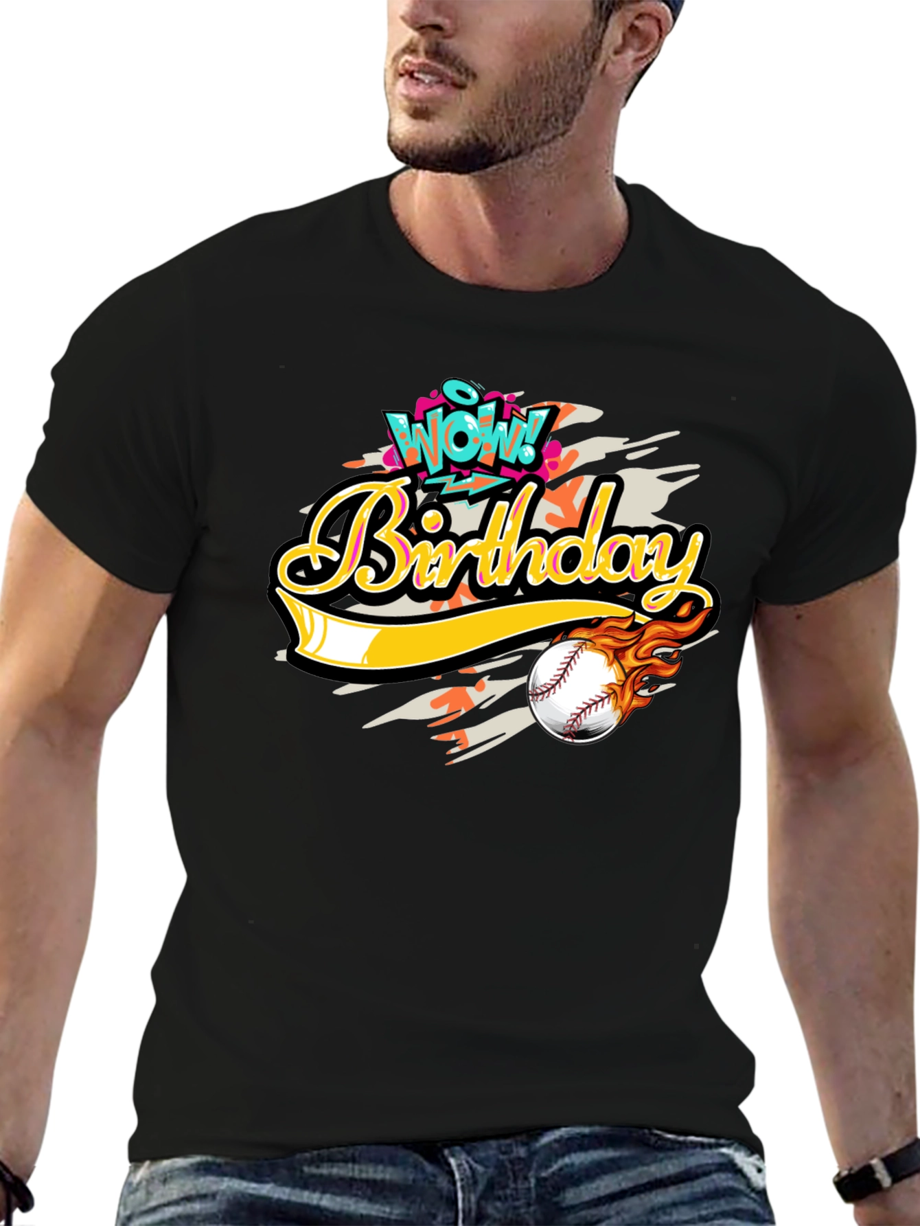 Wow! Birthday Baseball Graphic Tee
