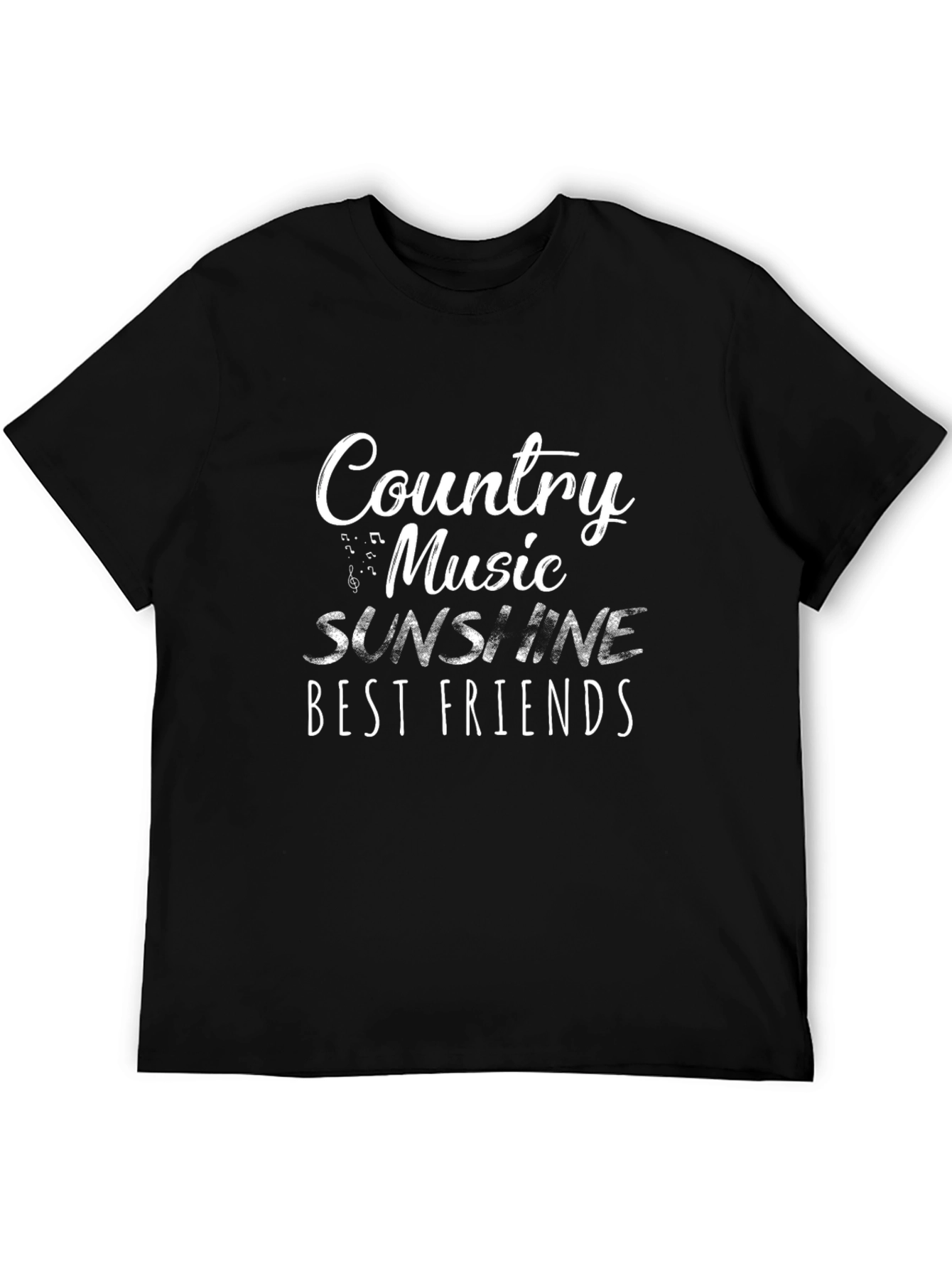 Country Music Sunshine & Best Friends Black Tee
