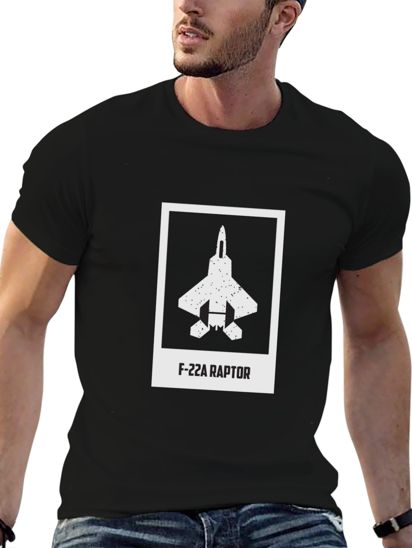 F-22A Raptor Graphic T-Shirt - Modern Jet Design