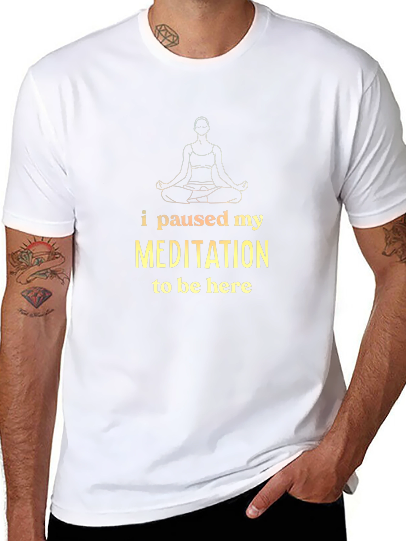 Meditation Pause Black T-Shirt
