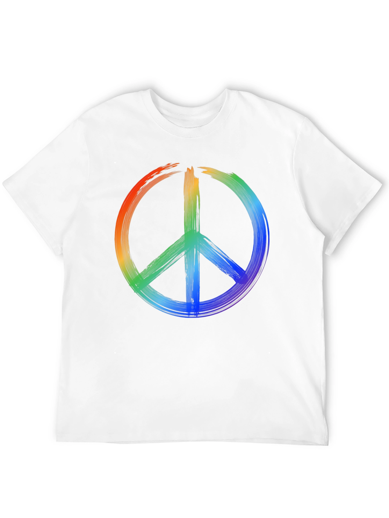 Rainbow Peace Sign Black T-Shirt