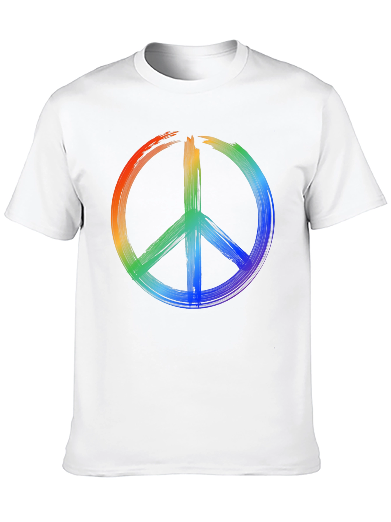 Rainbow Peace Sign Black T-Shirt