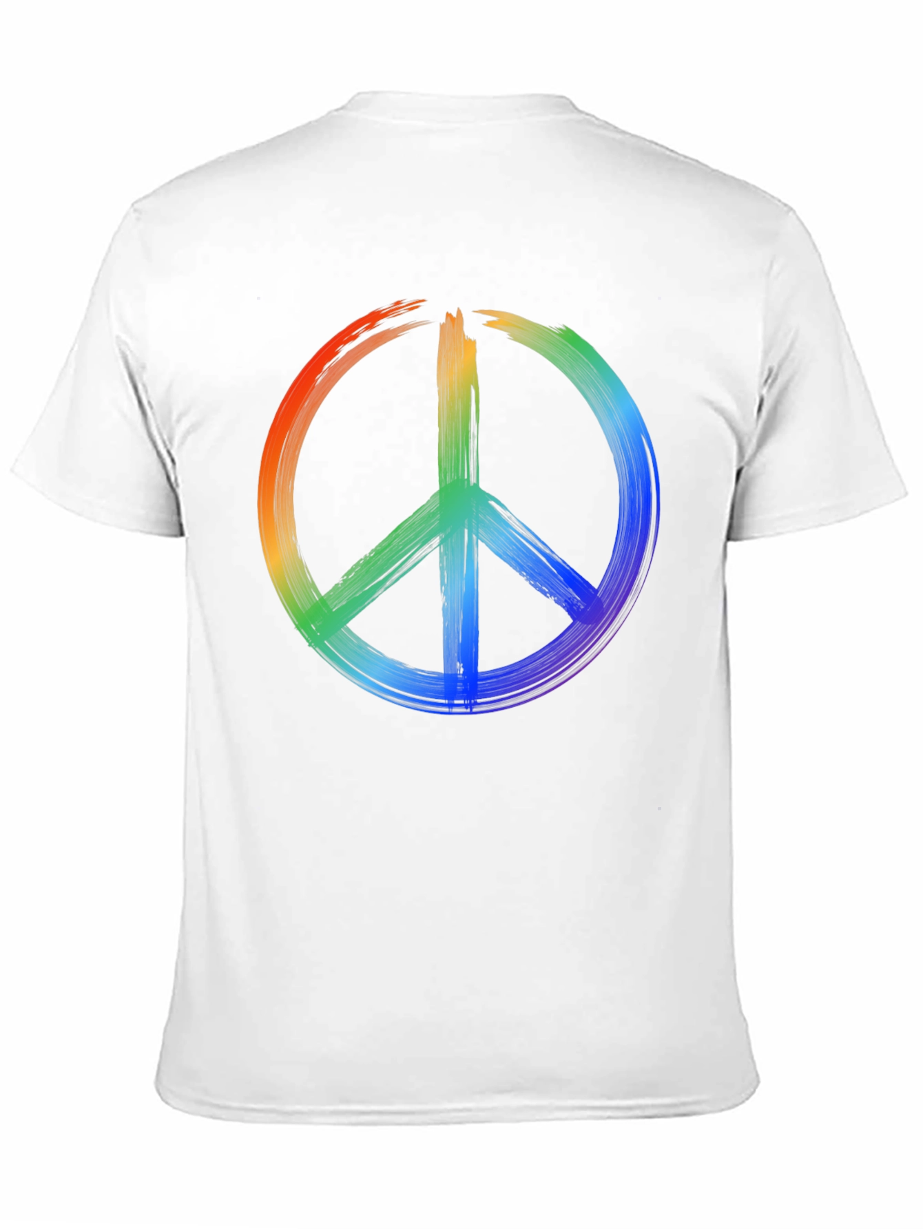Rainbow Peace Sign Black T-Shirt