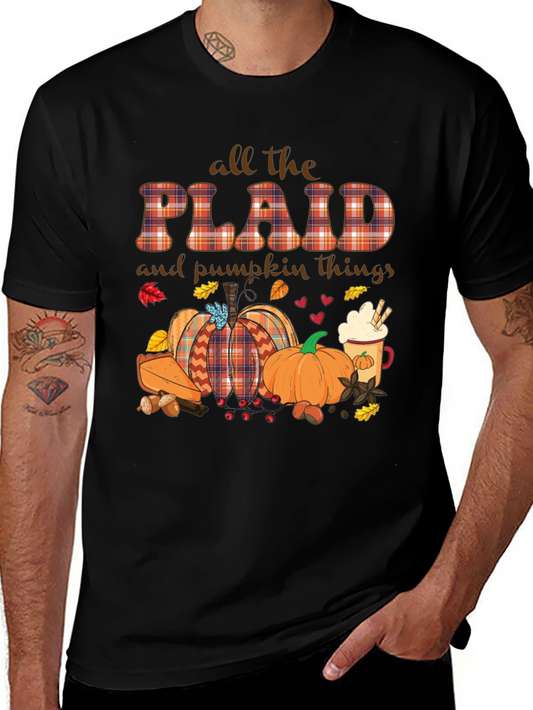 Plaid Pumpkin Fall T-Shirt