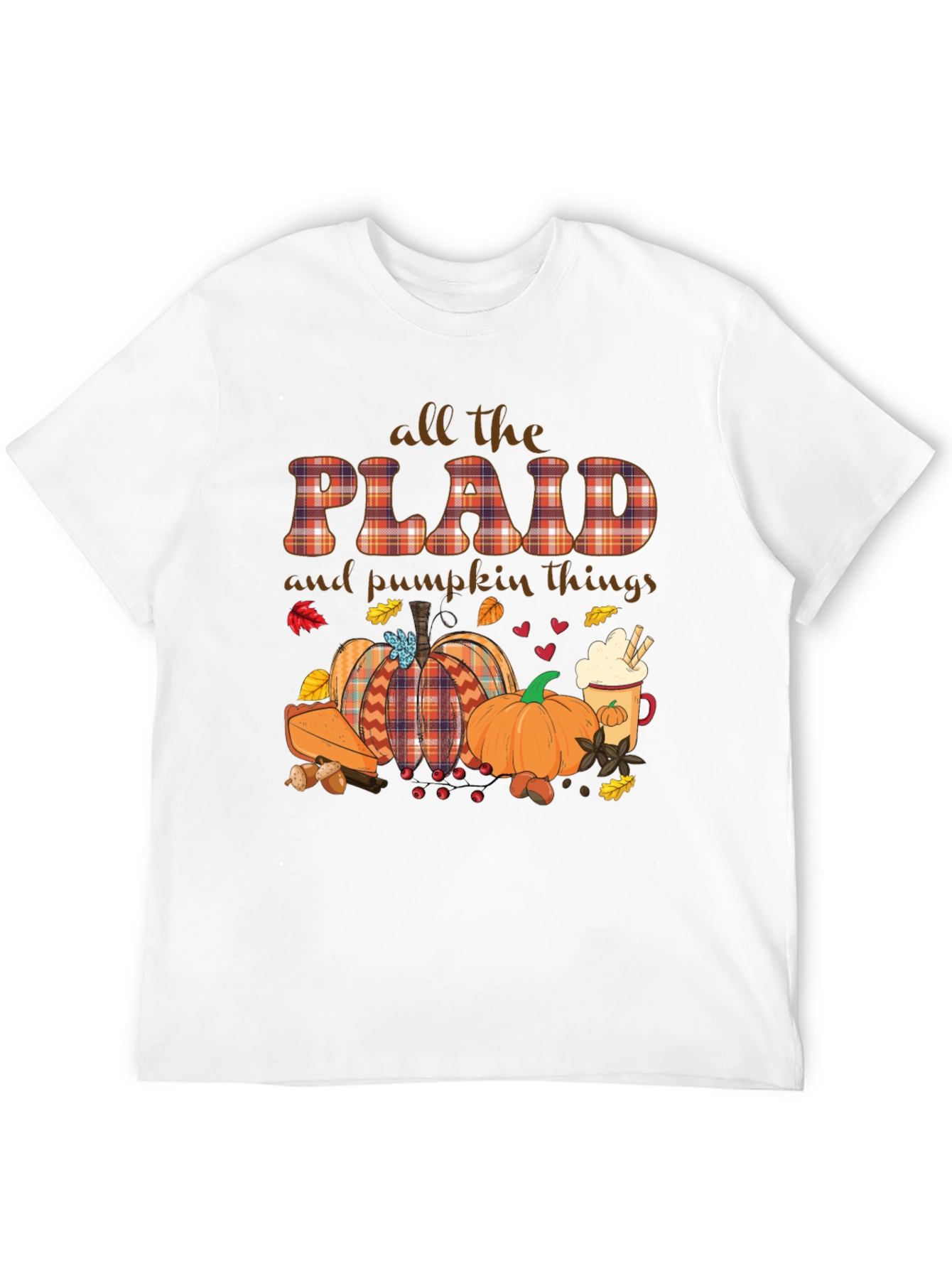 Plaid Pumpkin Fall T-Shirt