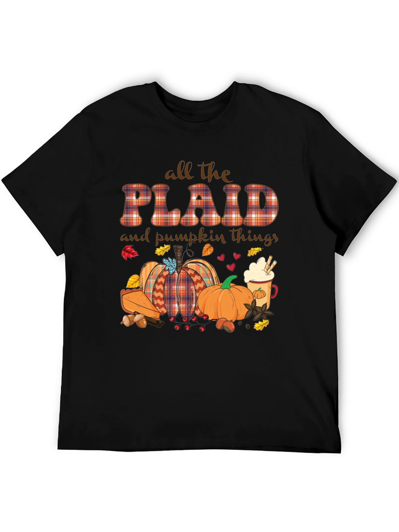 Plaid Pumpkin Fall T-Shirt