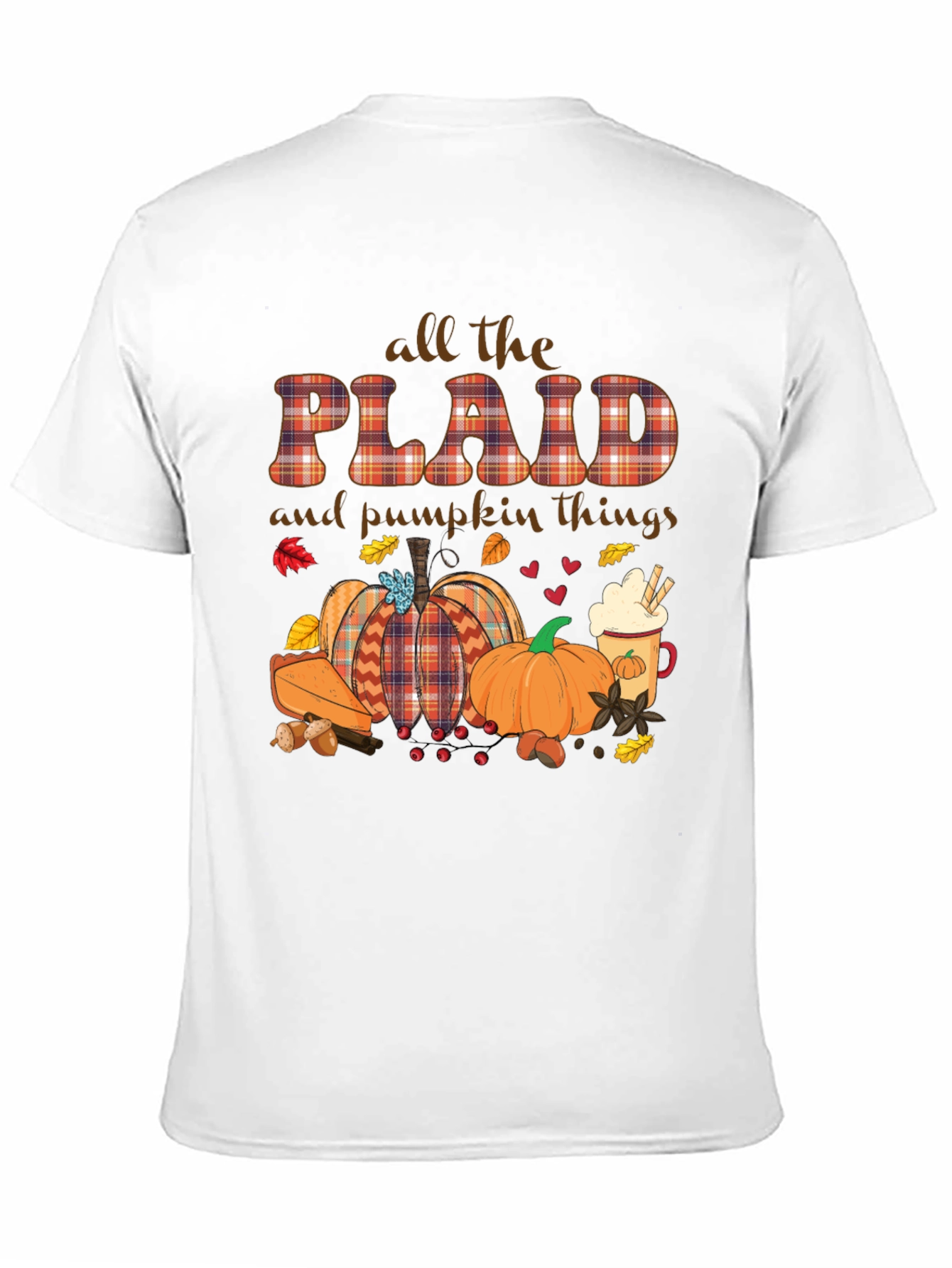 Plaid Pumpkin Fall T-Shirt