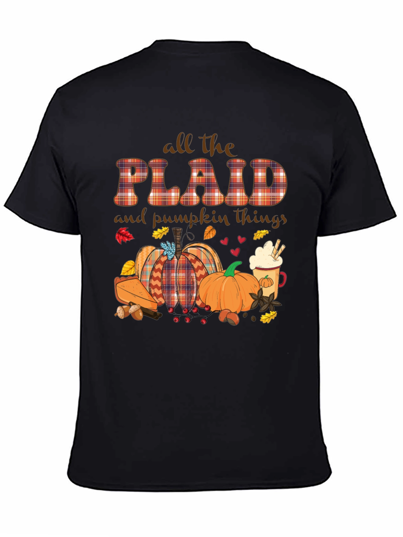 Plaid Pumpkin Fall T-Shirt