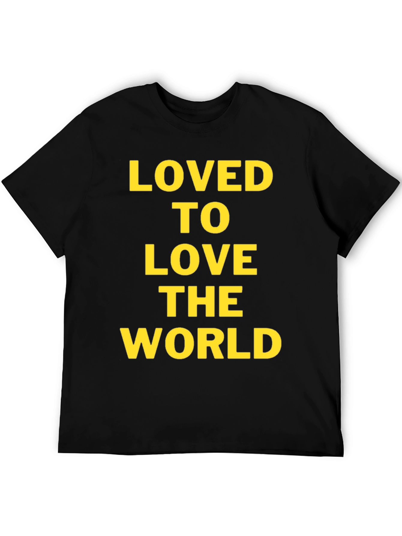 Loved to Love the World Black Graphic T-Shirt
