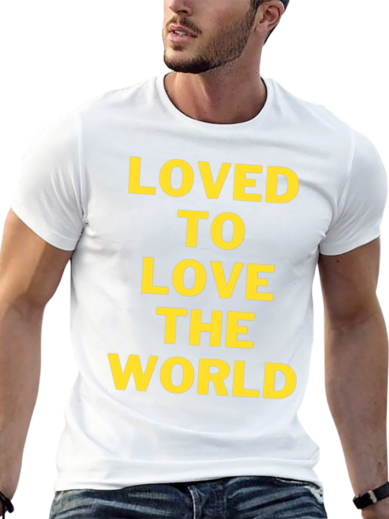 Loved to Love the World Black Graphic T-Shirt