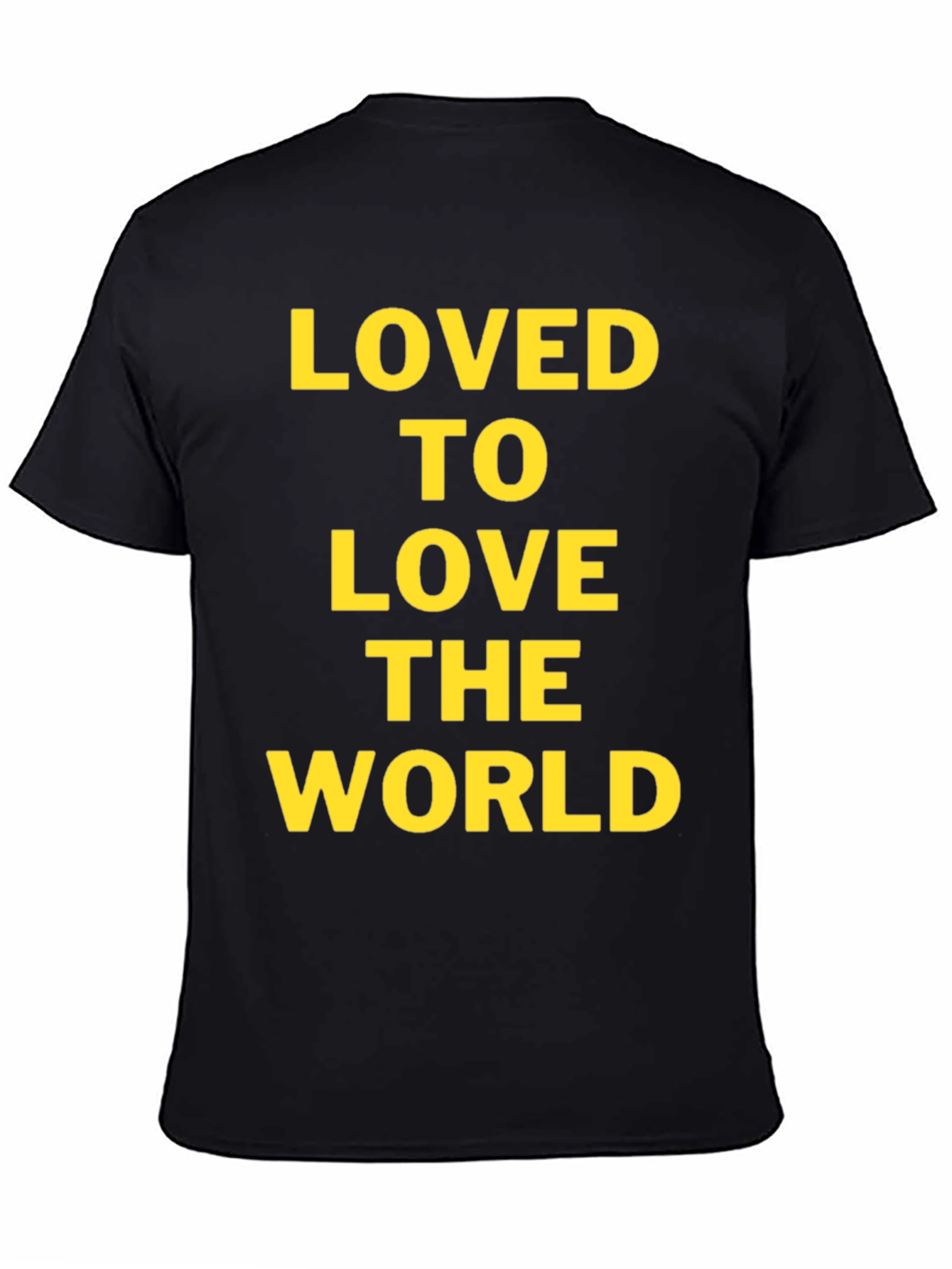 Loved to Love the World Black Graphic T-Shirt