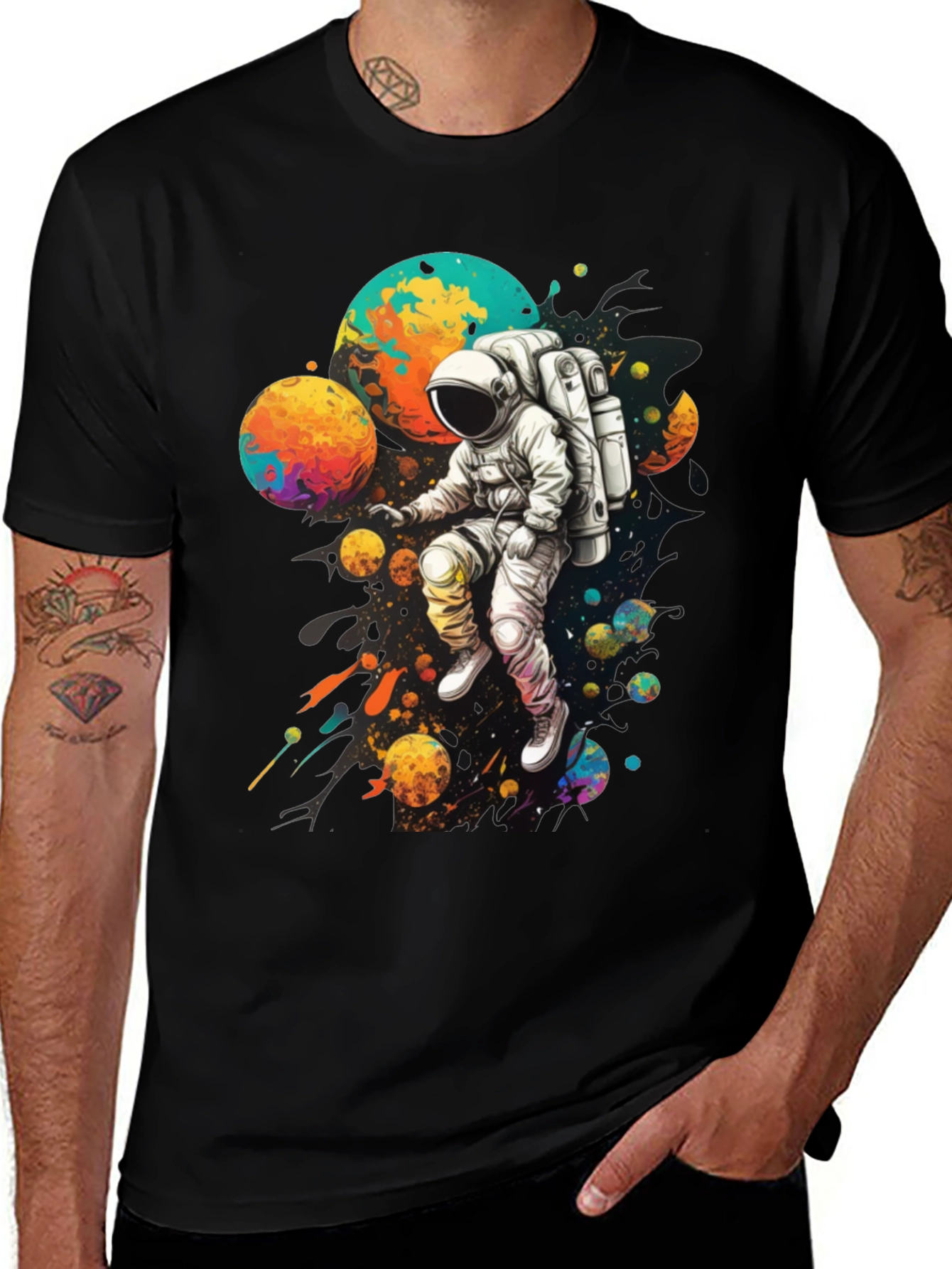 Astronaut Galaxy T-Shirt - Space Adventure Tee