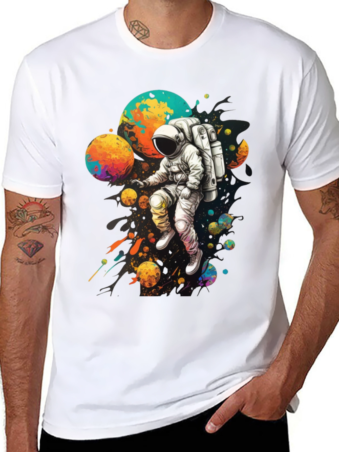Astronaut Galaxy T-Shirt - Space Adventure Tee