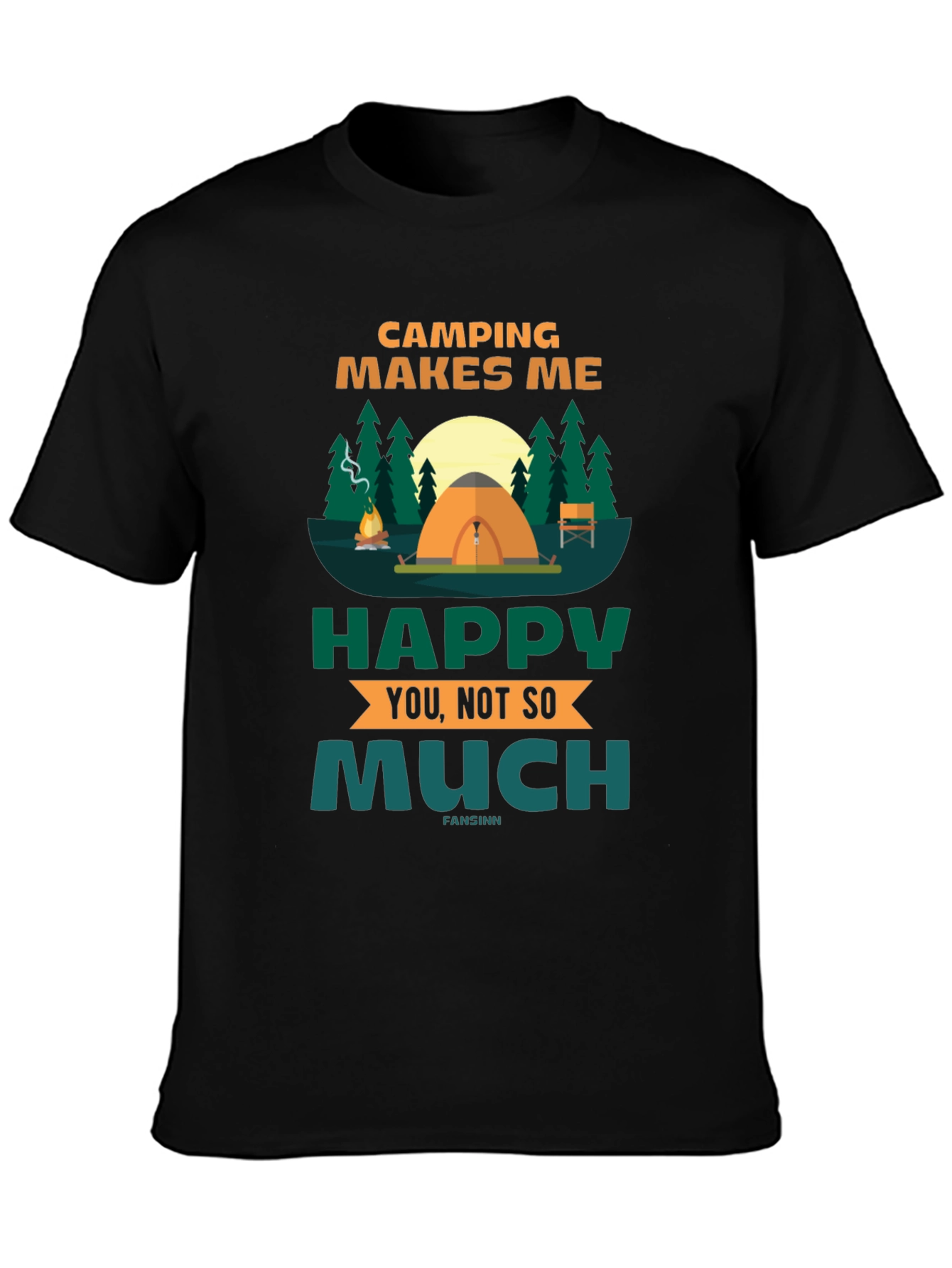 Camping Makes Me Happy Graphic Tee