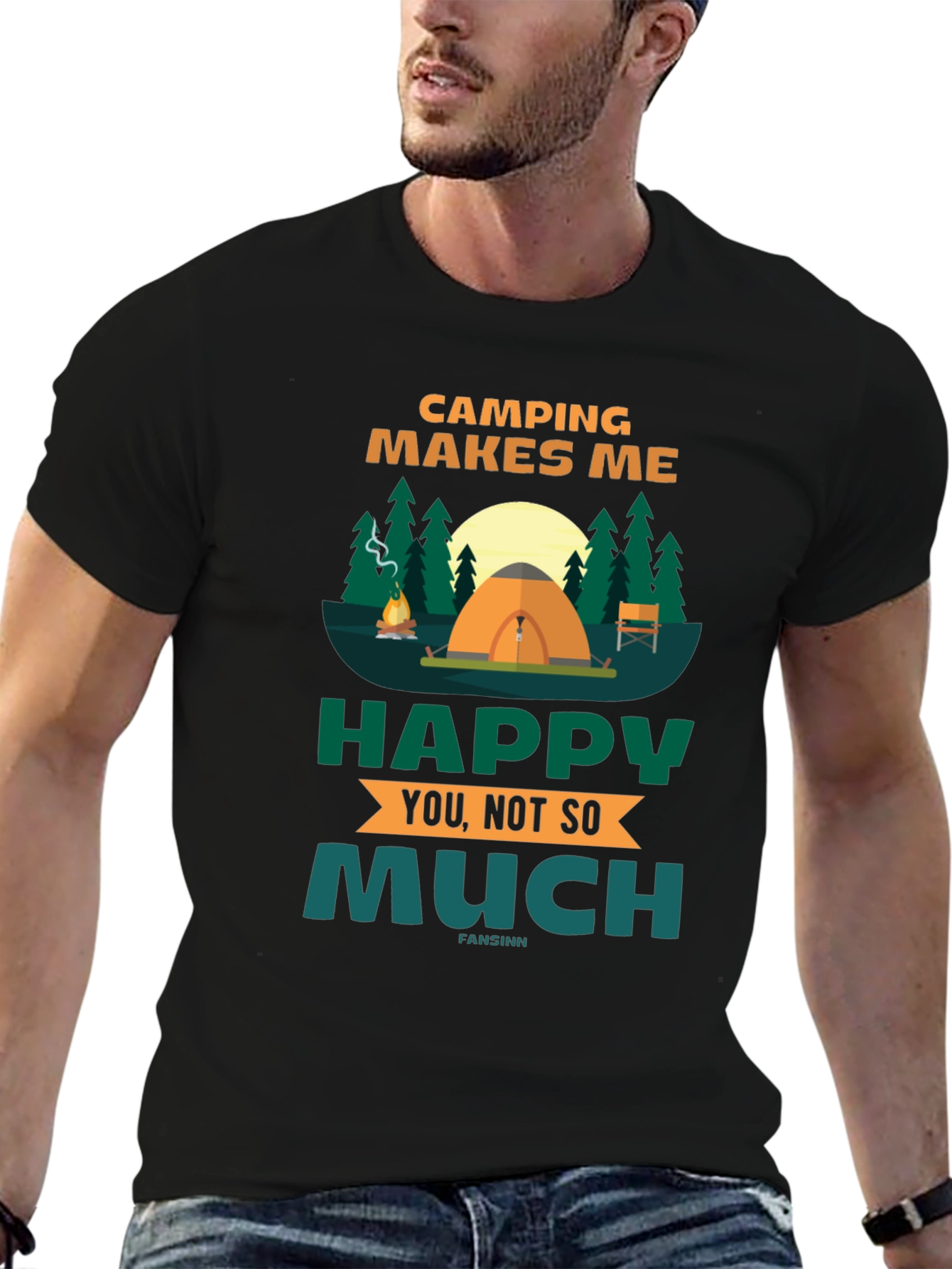Camping Makes Me Happy Graphic Tee
