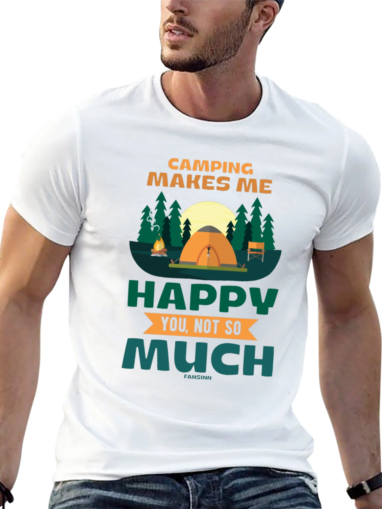Camping Makes Me Happy Graphic Tee