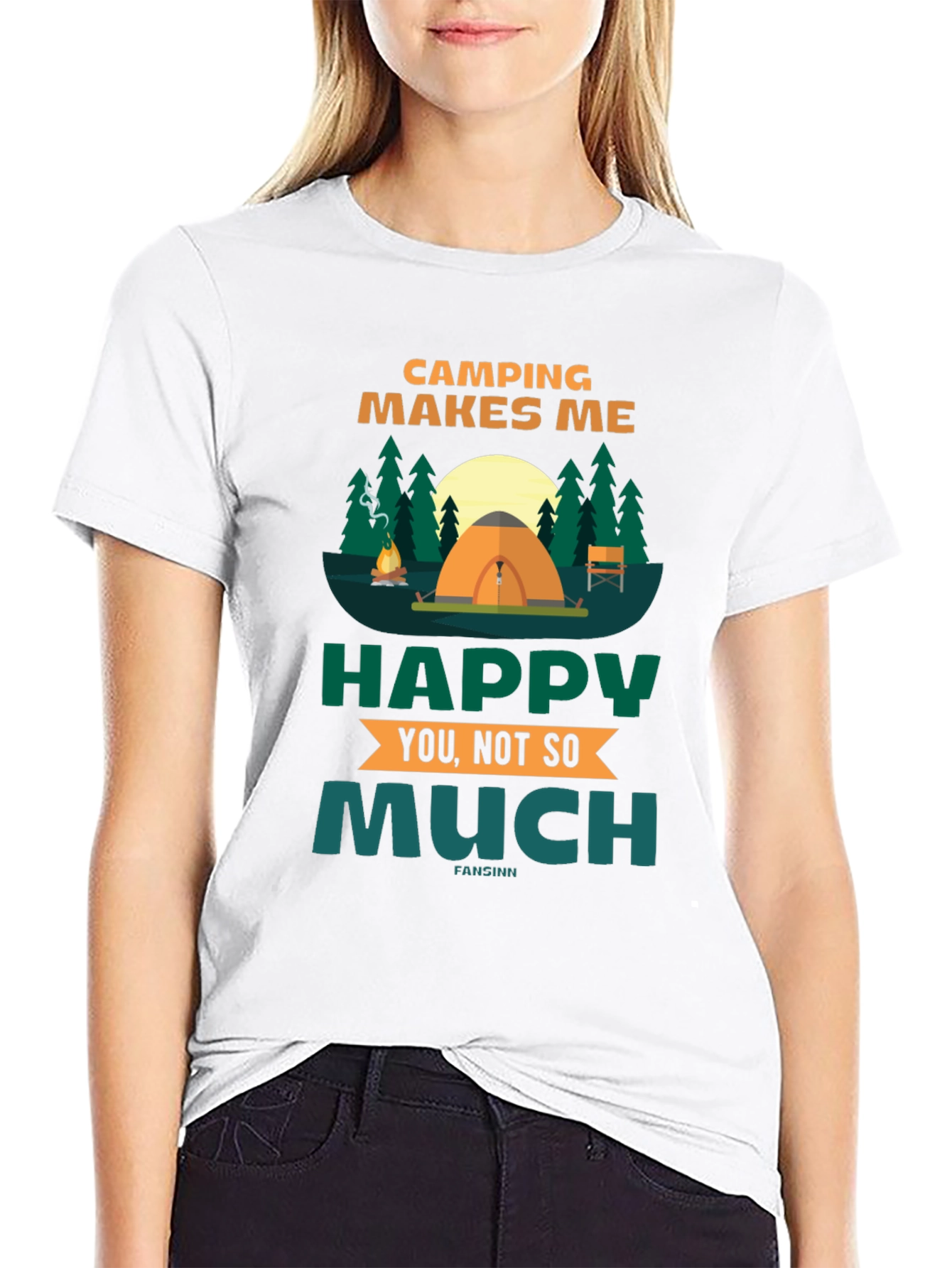 Camping Makes Me Happy Graphic Tee