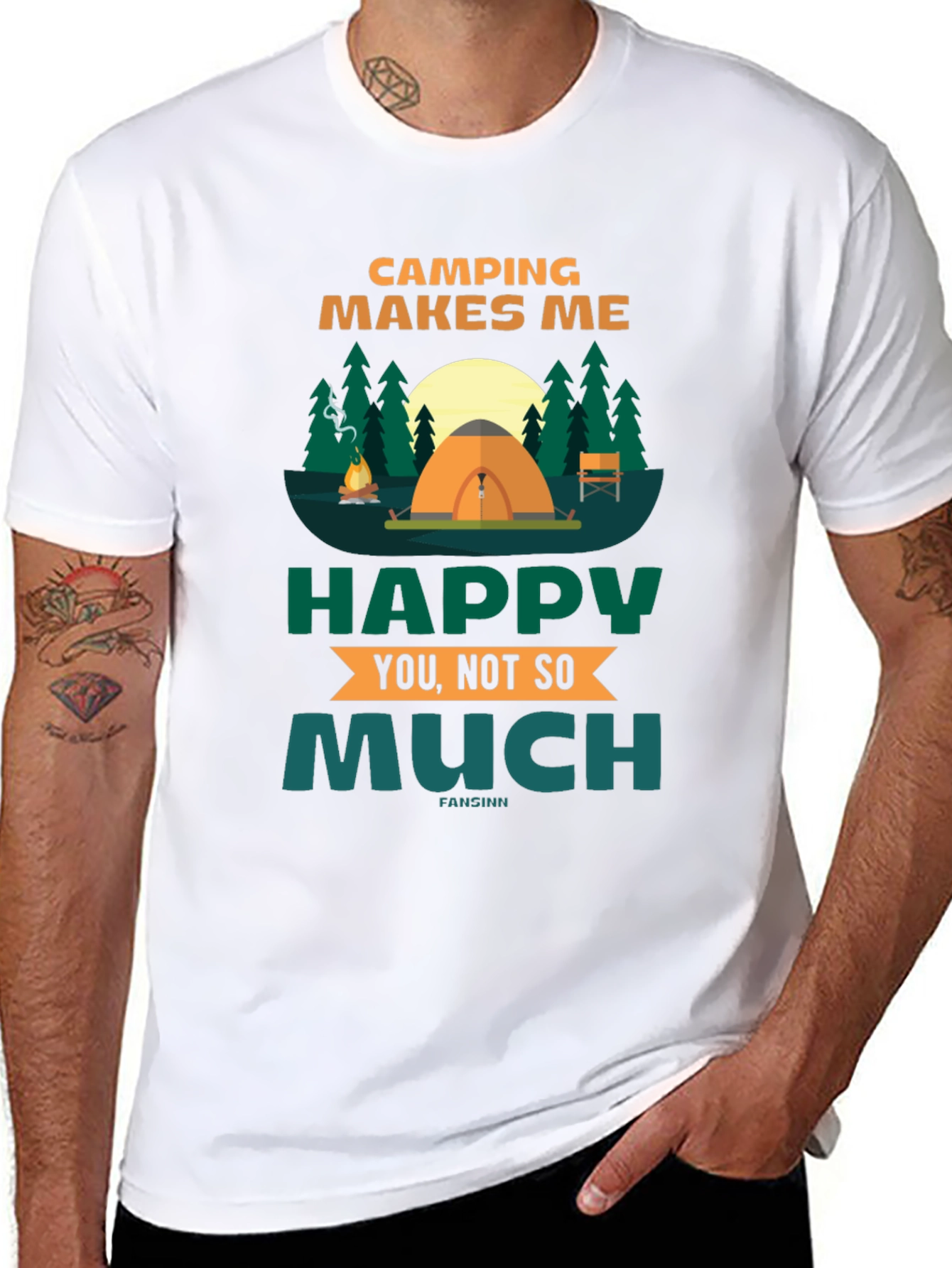 Camping Makes Me Happy Graphic Tee