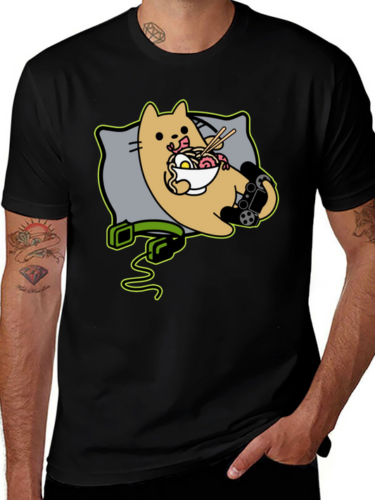 Gamer Cat Ramen T-Shirt